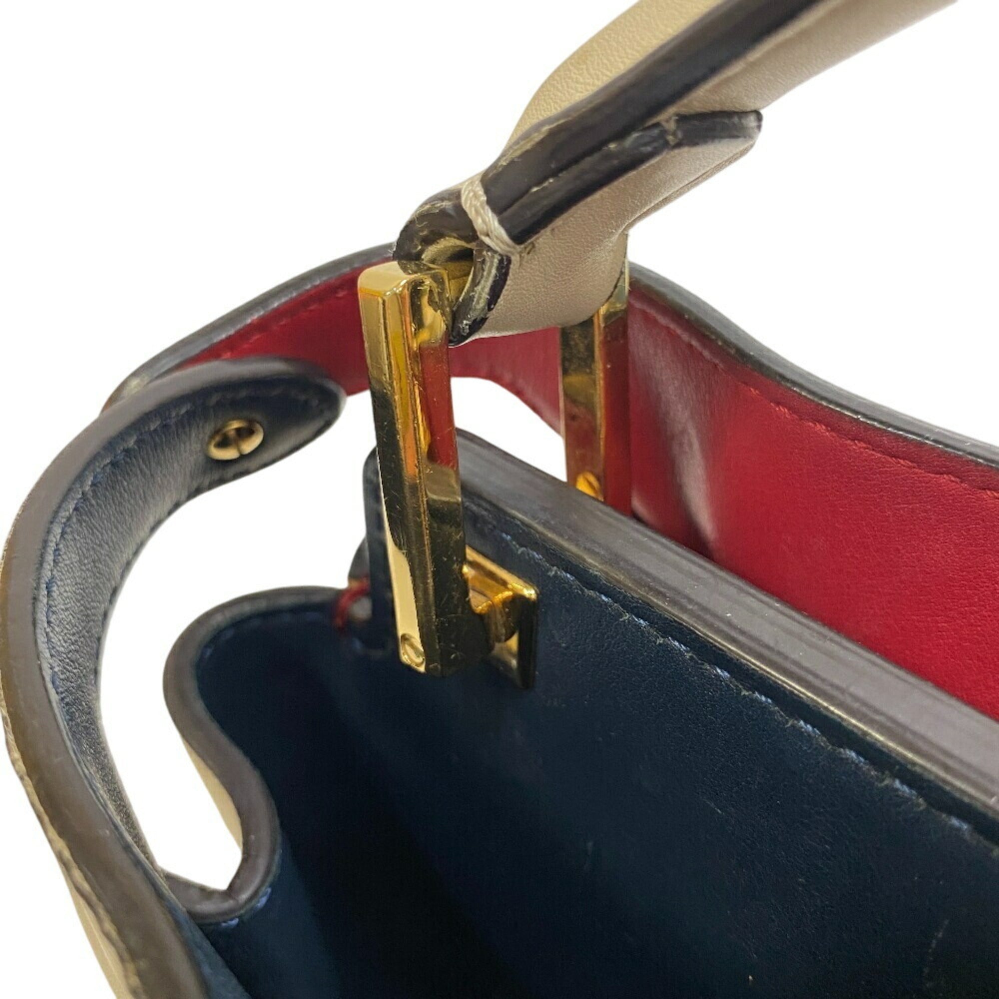 Fendi Beige Leather Handbag Shoulder Bag