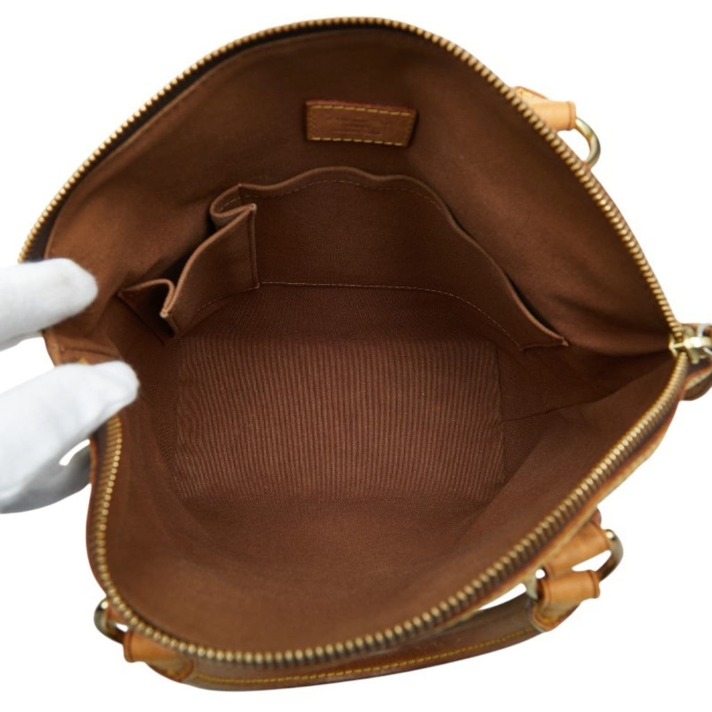 Louis Vuitton Brown Pvc Leather Handbag