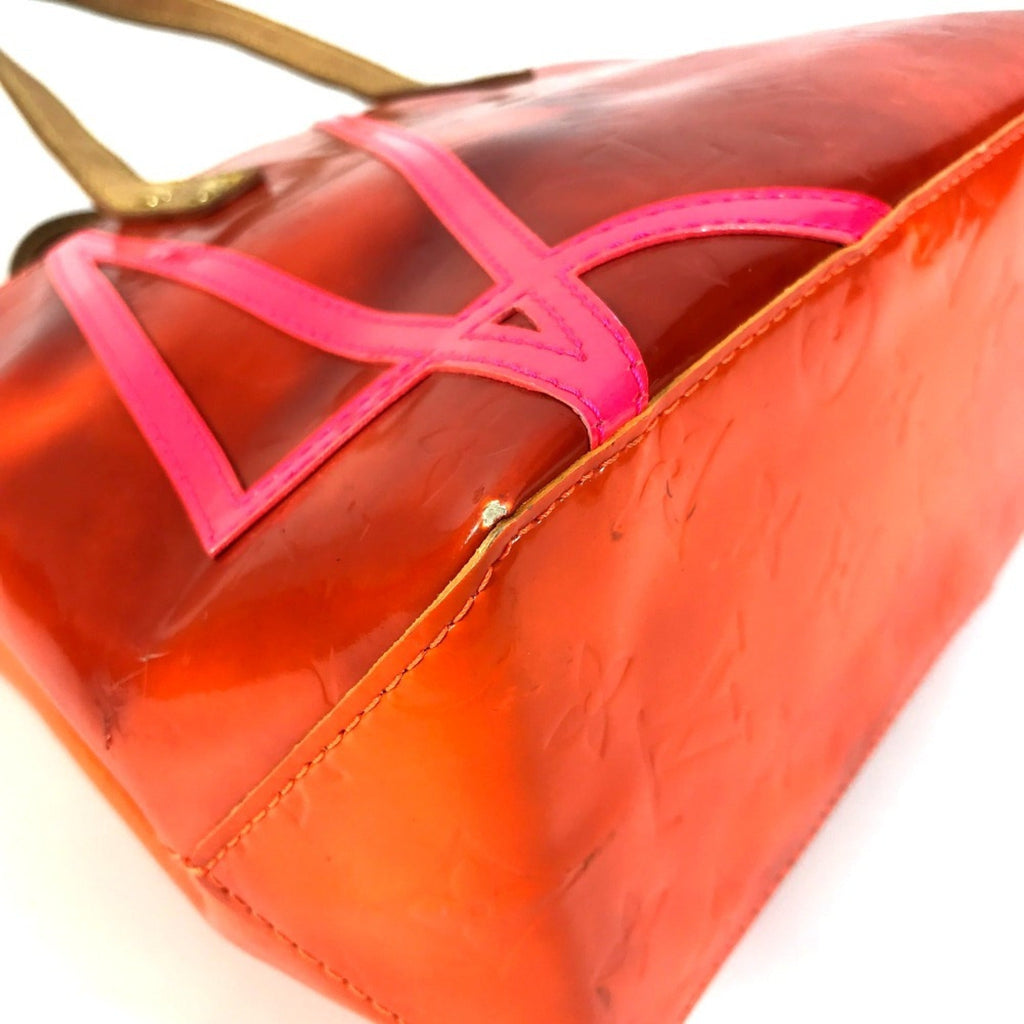 Louis Vuitton Orange Monogram Vernis Handbag Tote Bag