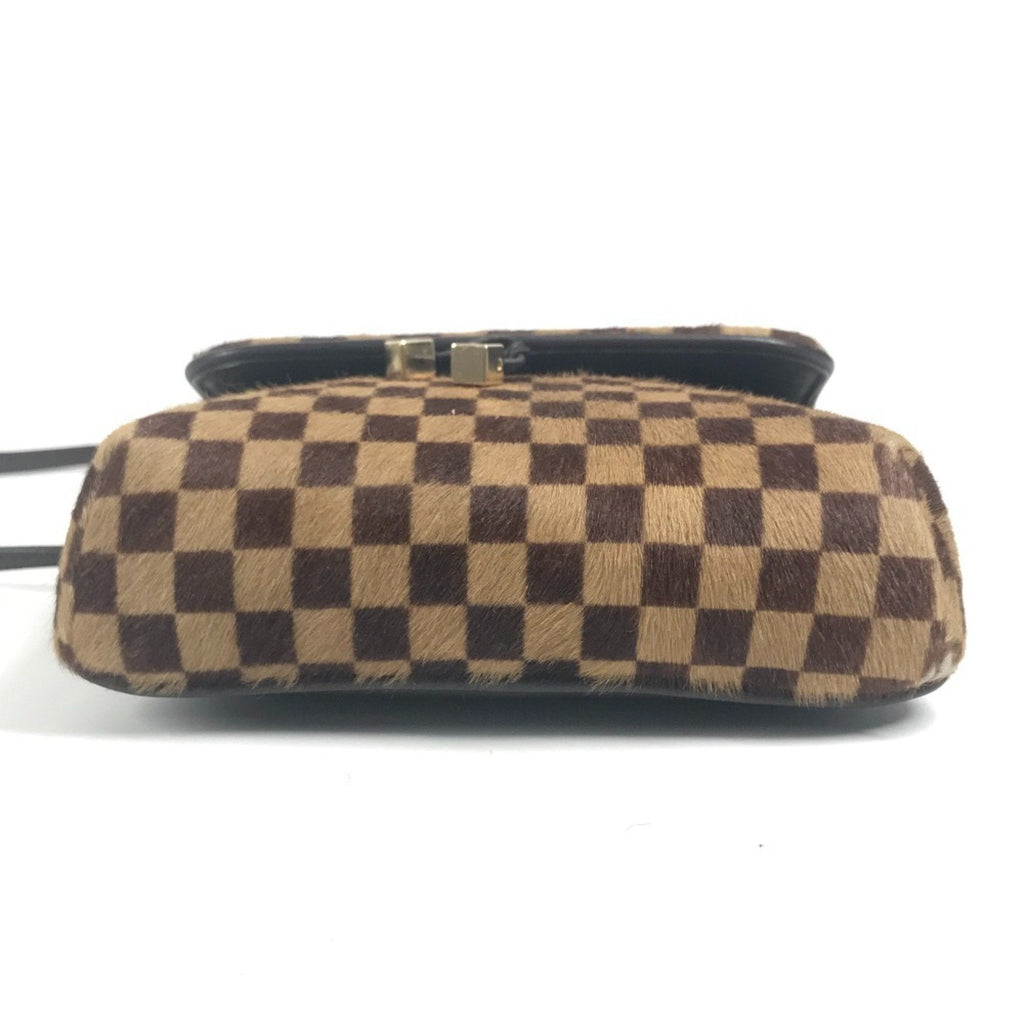 Louis Vuitton Brown Ebene Leather Pochette Shoulder Bag