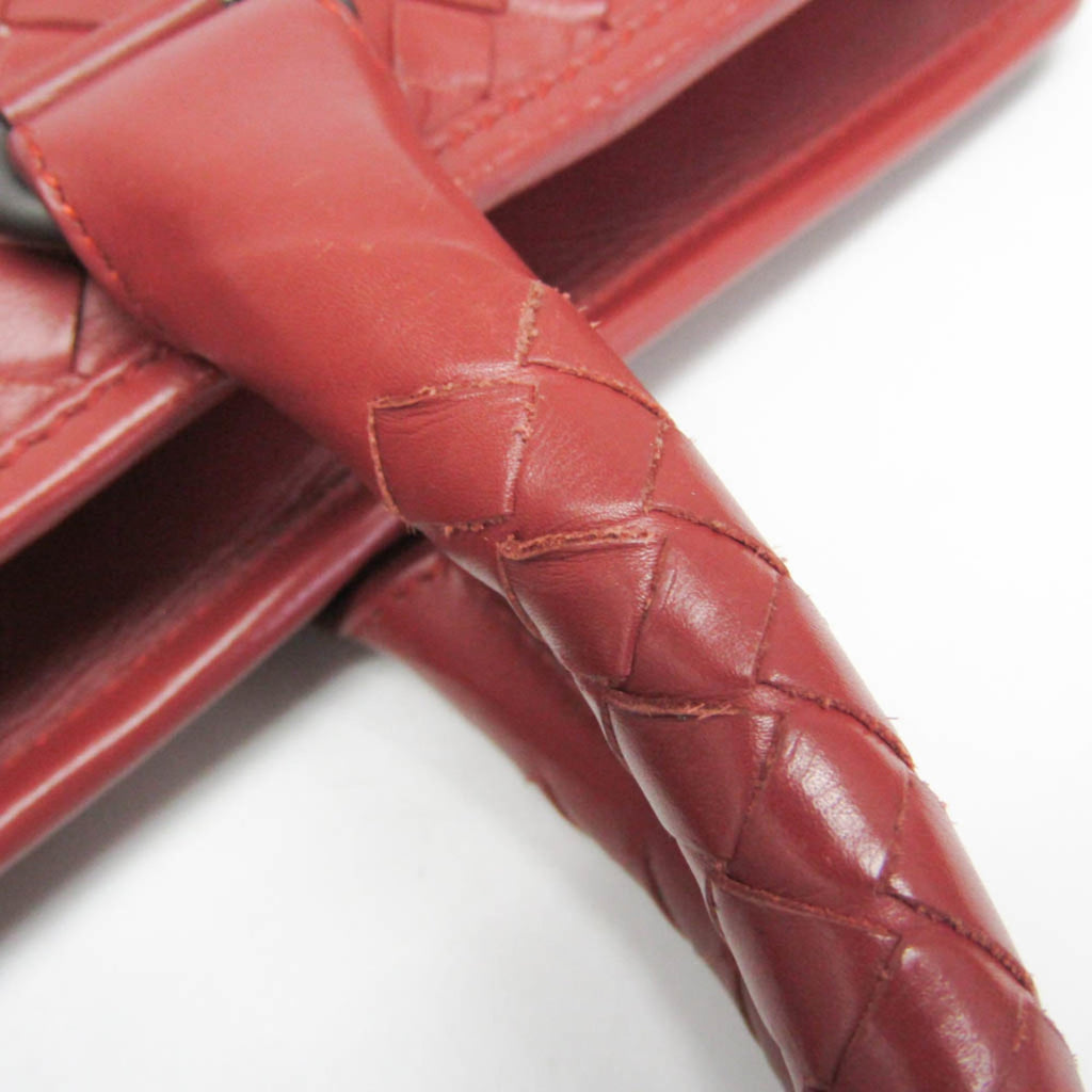 Bottega Veneta Soft Slim Briefcase Intrecciato Nappa Red Leather Briefcase Bag