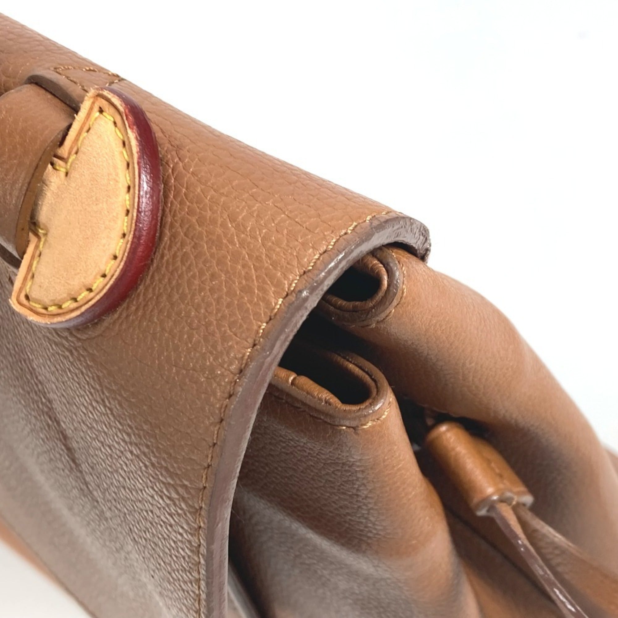 Louis Vuitton Brown Leather Shoulder Bag Tote Bag
