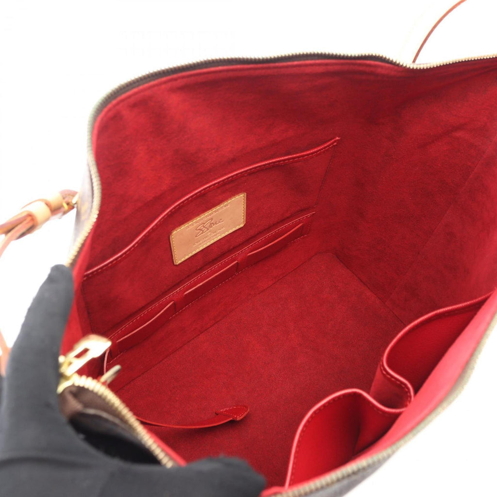 Louis Vuitton Brown Monogram Coated Canvas Leather Shoulder Bag