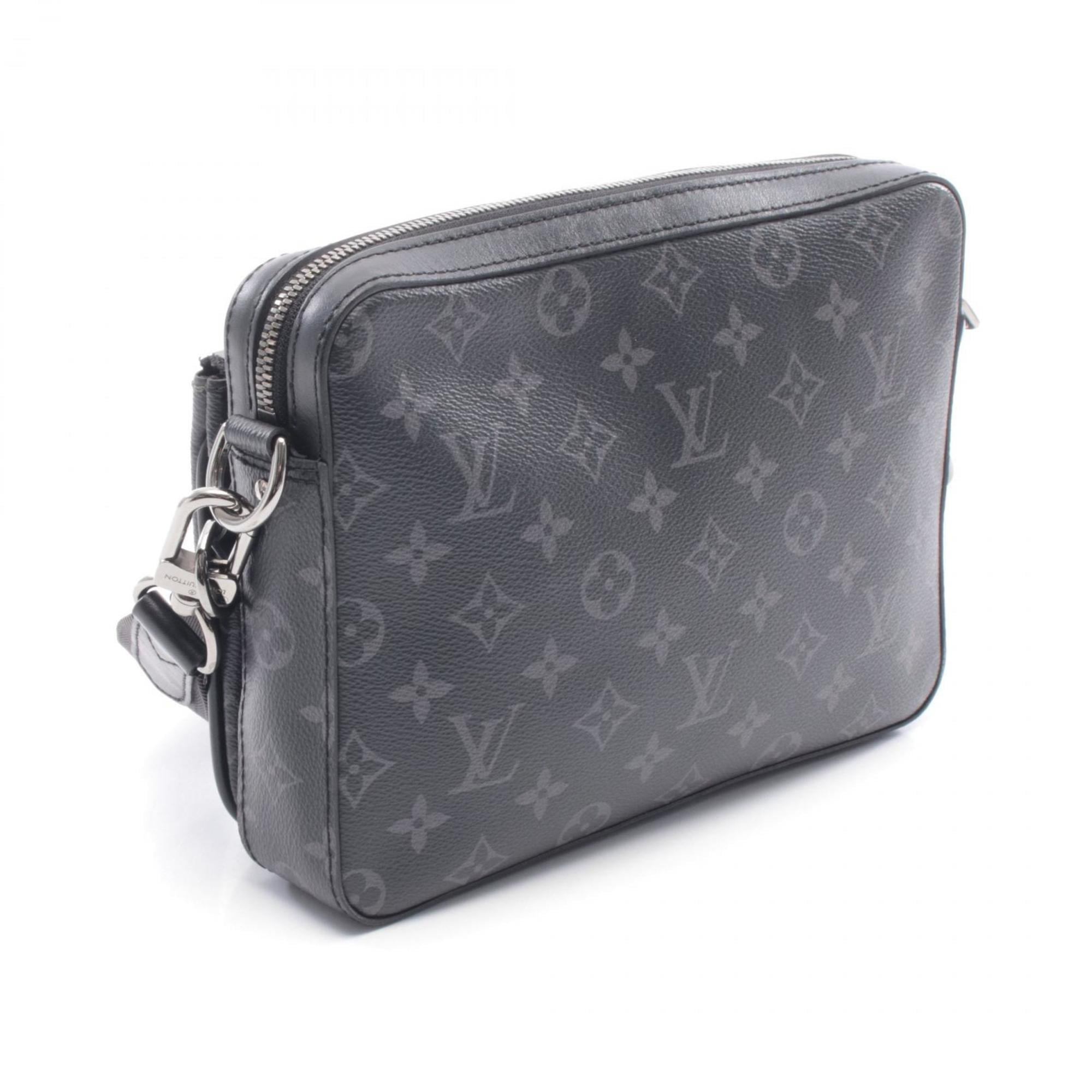 Louis Vuitton Black Gray Monogram Eclipse Coated Canvas Leather Handbag Shoulder Bag