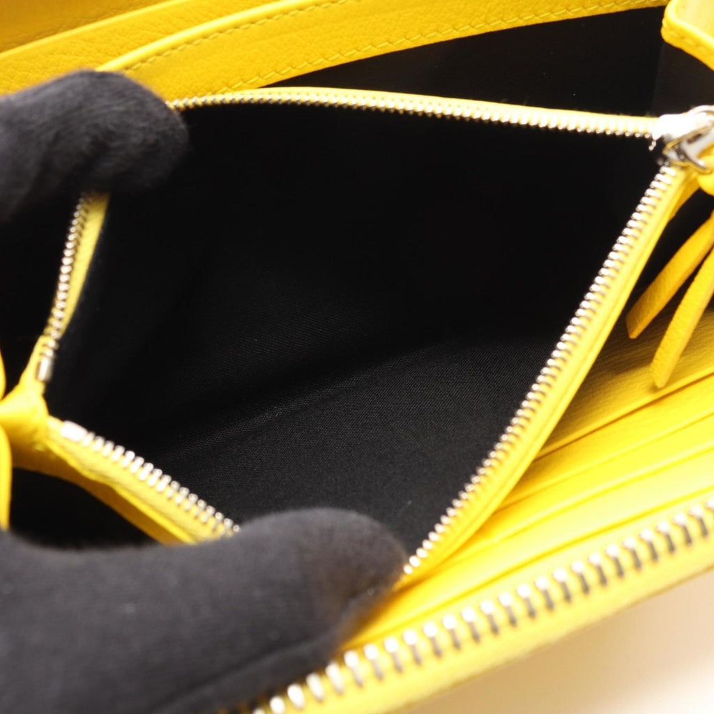 Balenciaga Yellow Leather Long Wallet (Bi-Fold)