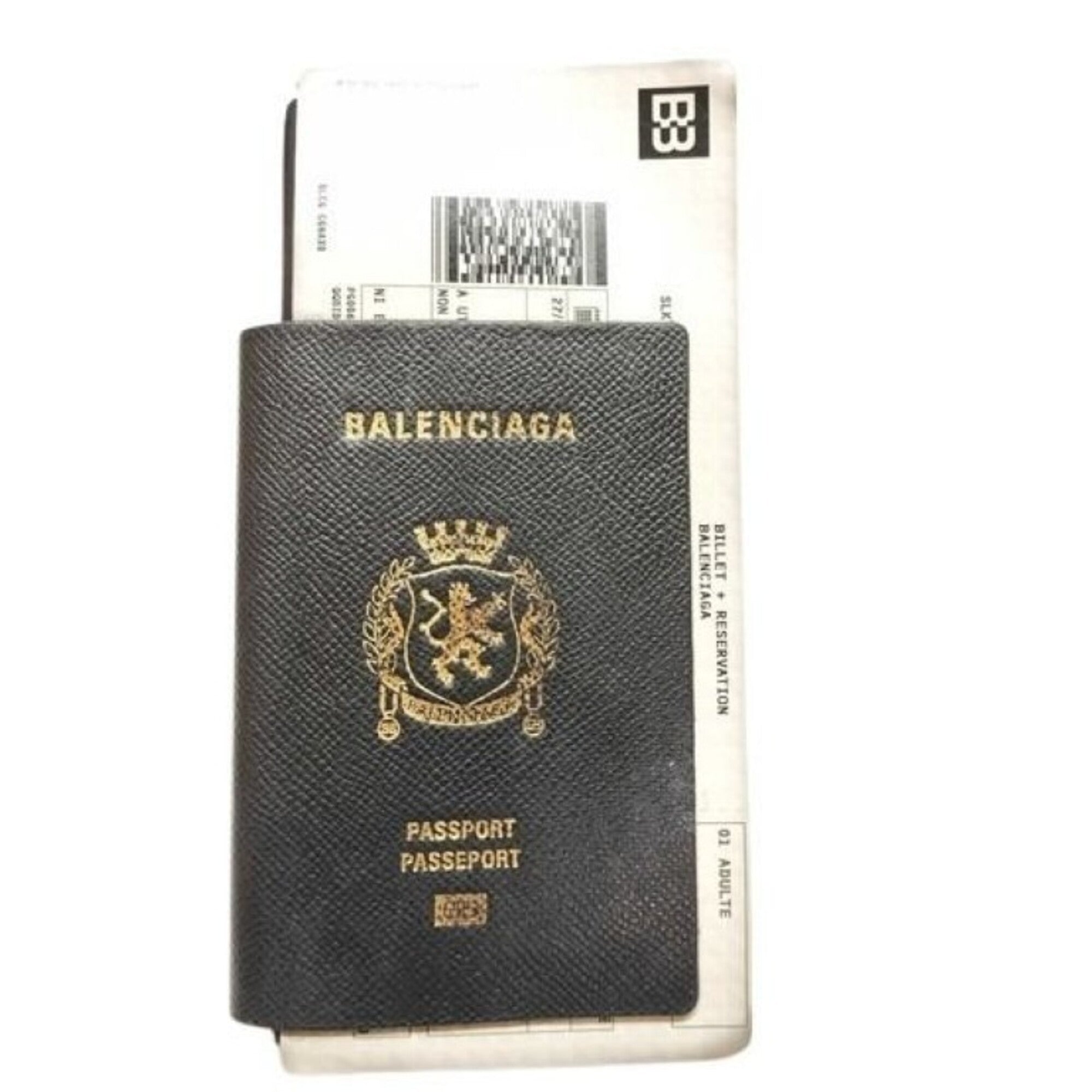Balenciaga Black Leather Long Wallet (Bi-Fold)