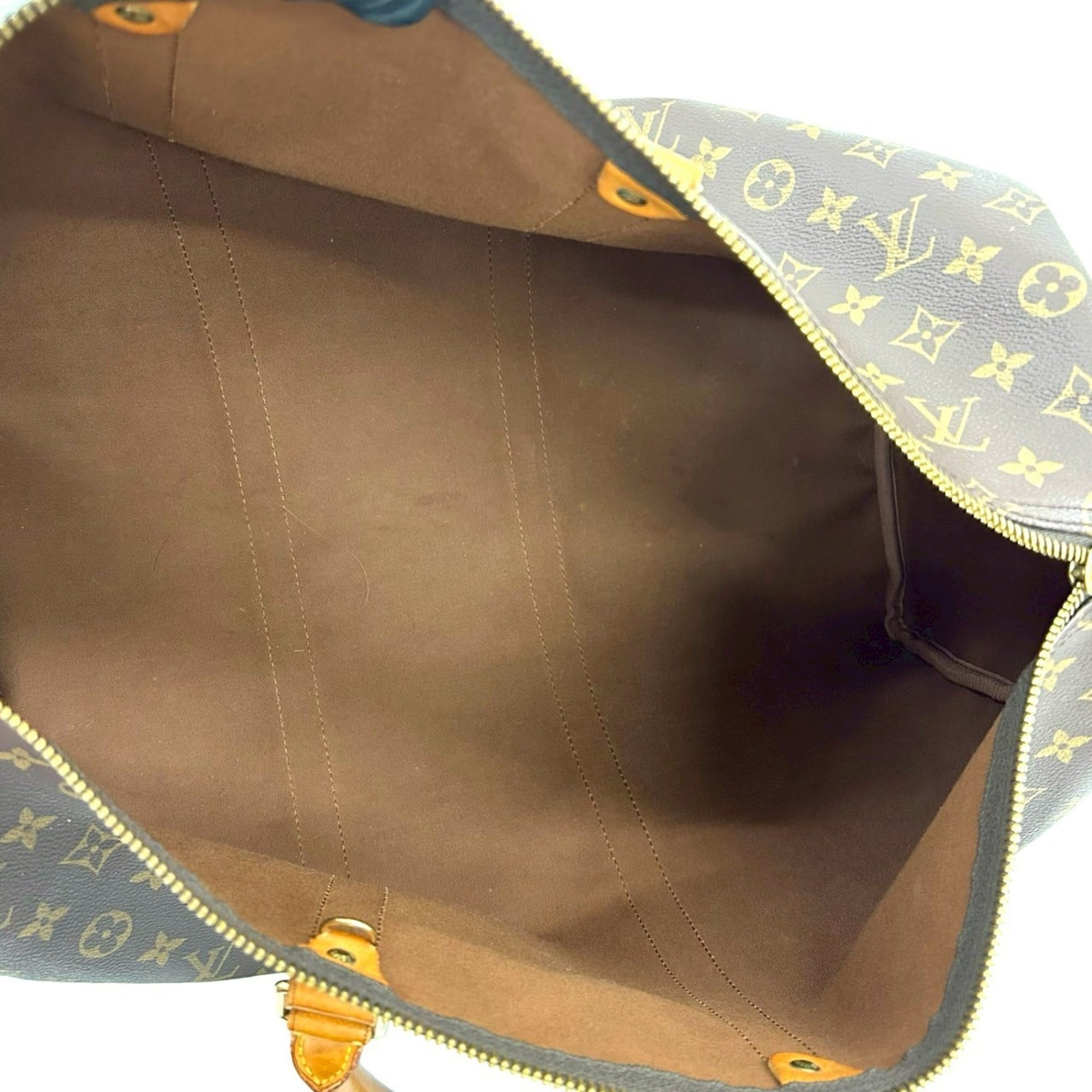 Louis Vuitton Brown Leather Pvc Boston Bag