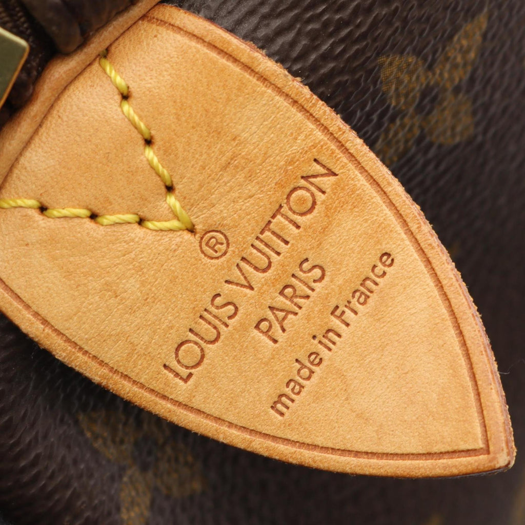 Louis Vuitton Brown Coated Canvas Leather Monogram Boston Bag