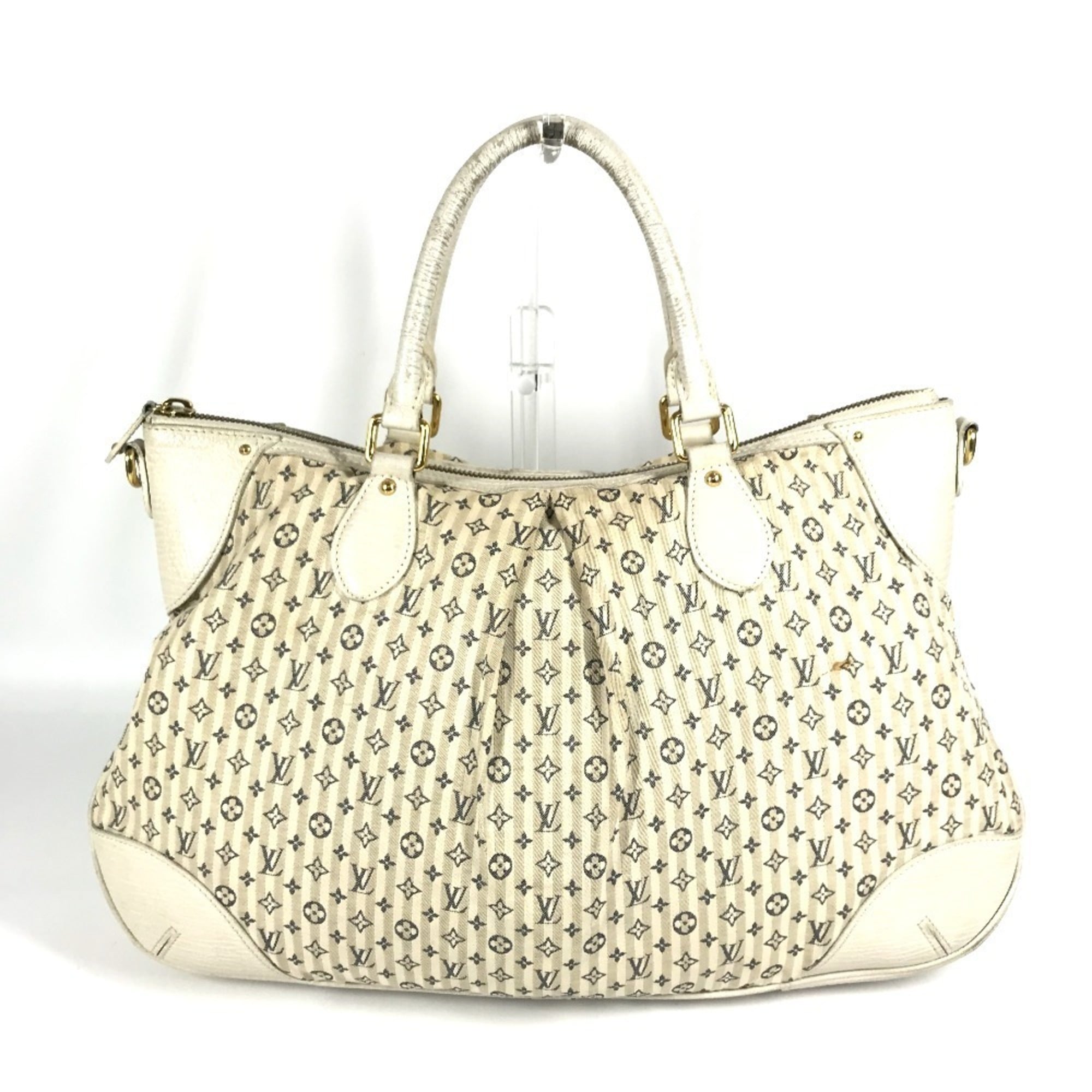 Louis Vuitton Monogram Mini Lin Beige White Monogram Mini Lin Handbag Tote Bag