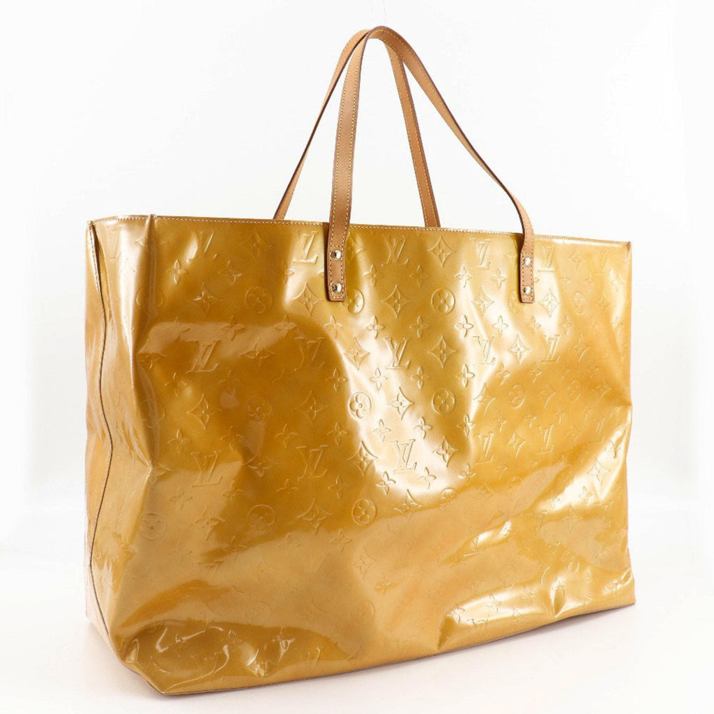 Louis Vuitton Beige Yellow Monogram Vernis Boston Bag Tote Bag