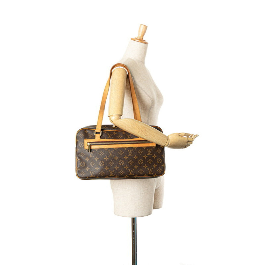 Louis Vuitton Brown Pvc Leather Handbag Shoulder Bag