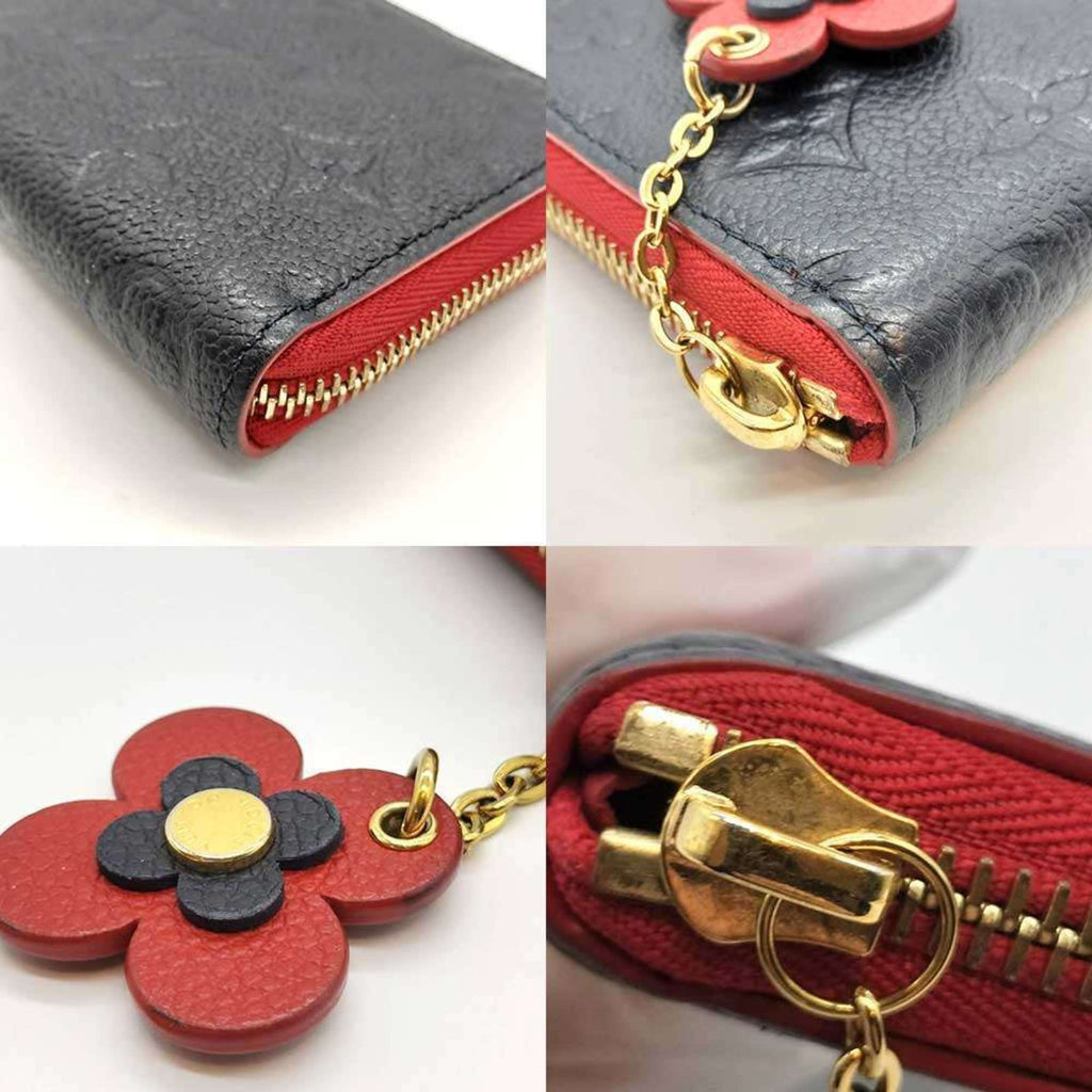 Louis Vuitton Monogram Empreinte Marine Rouge Navy Red Color Monogram Empreinte Long Wallet
