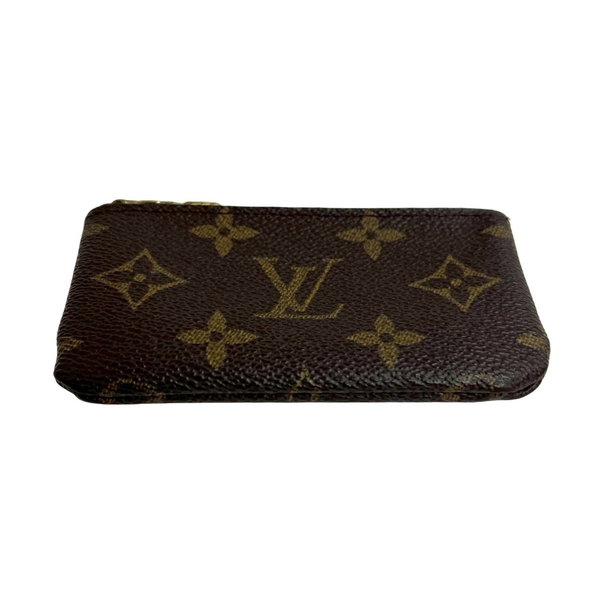 Louis Vuitton Brown Leather Pvc Coin Purse/Coin Case