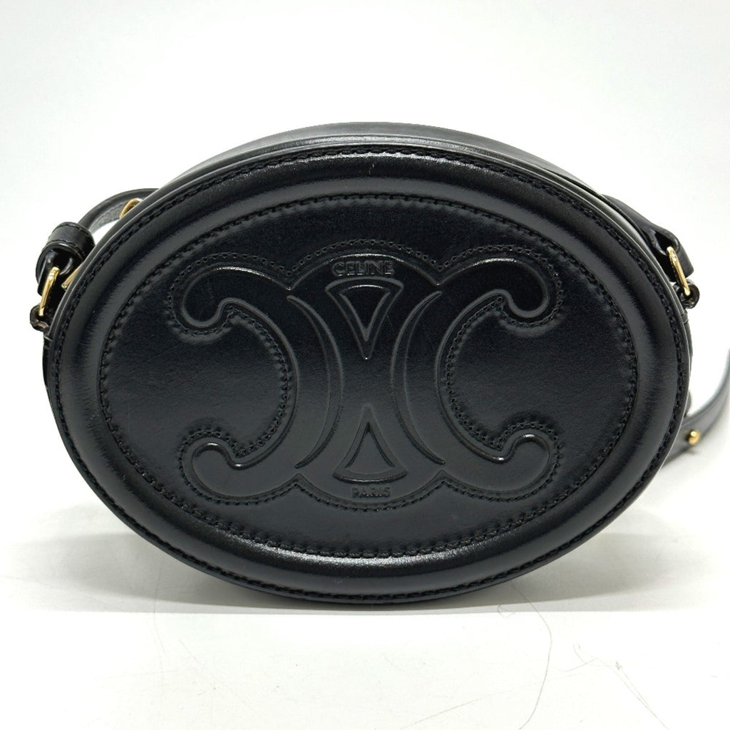 Celine Black Leather Shoulder Bag