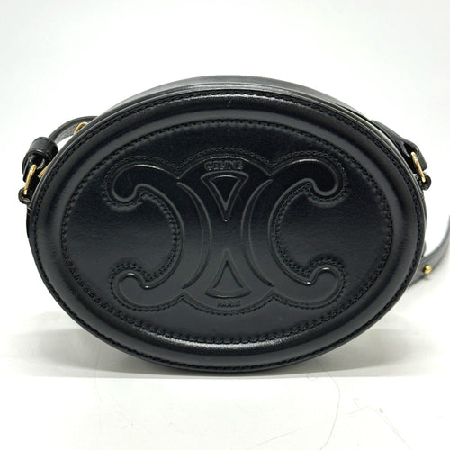 Celine Black Leather Shoulder Bag