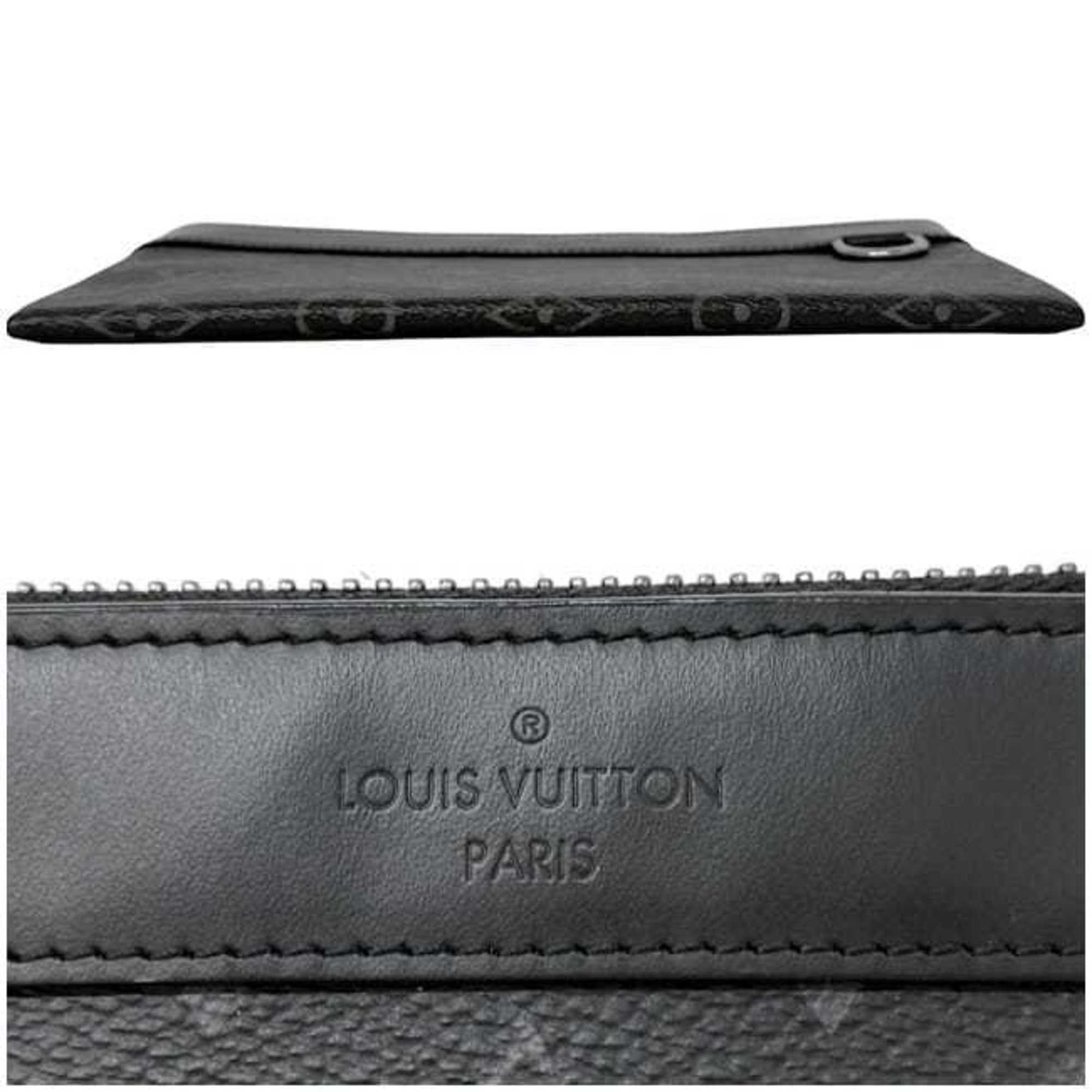 Louis Vuitton Black Monogram Eclipse Monogram Eclipse Leather Pochette Pouch
