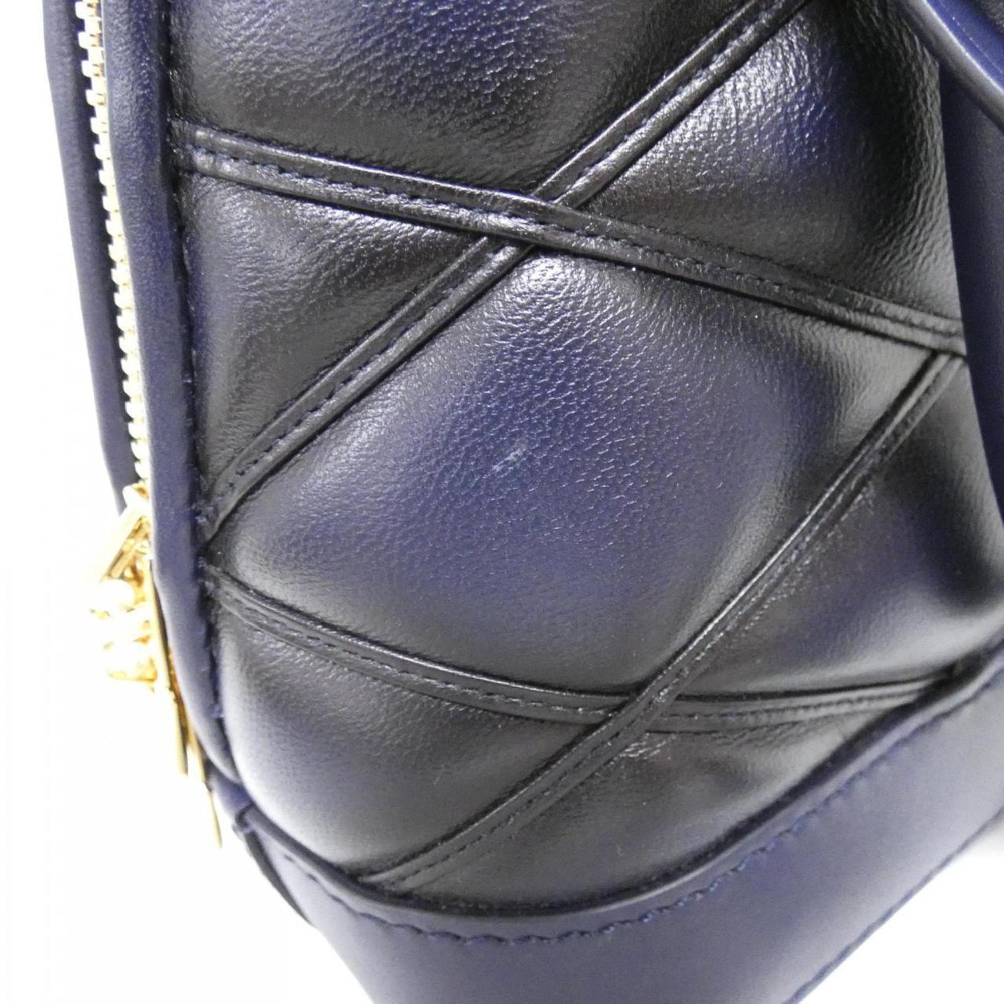 Louis Vuitton Navy Leather Handbag