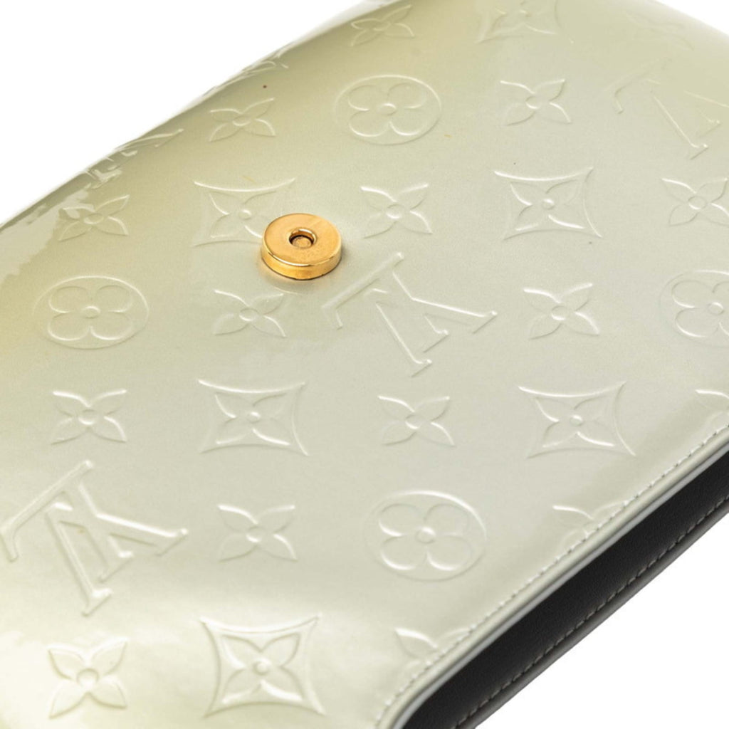 Louis Vuitton Gris Silver Patent Leather Shoulder Bag