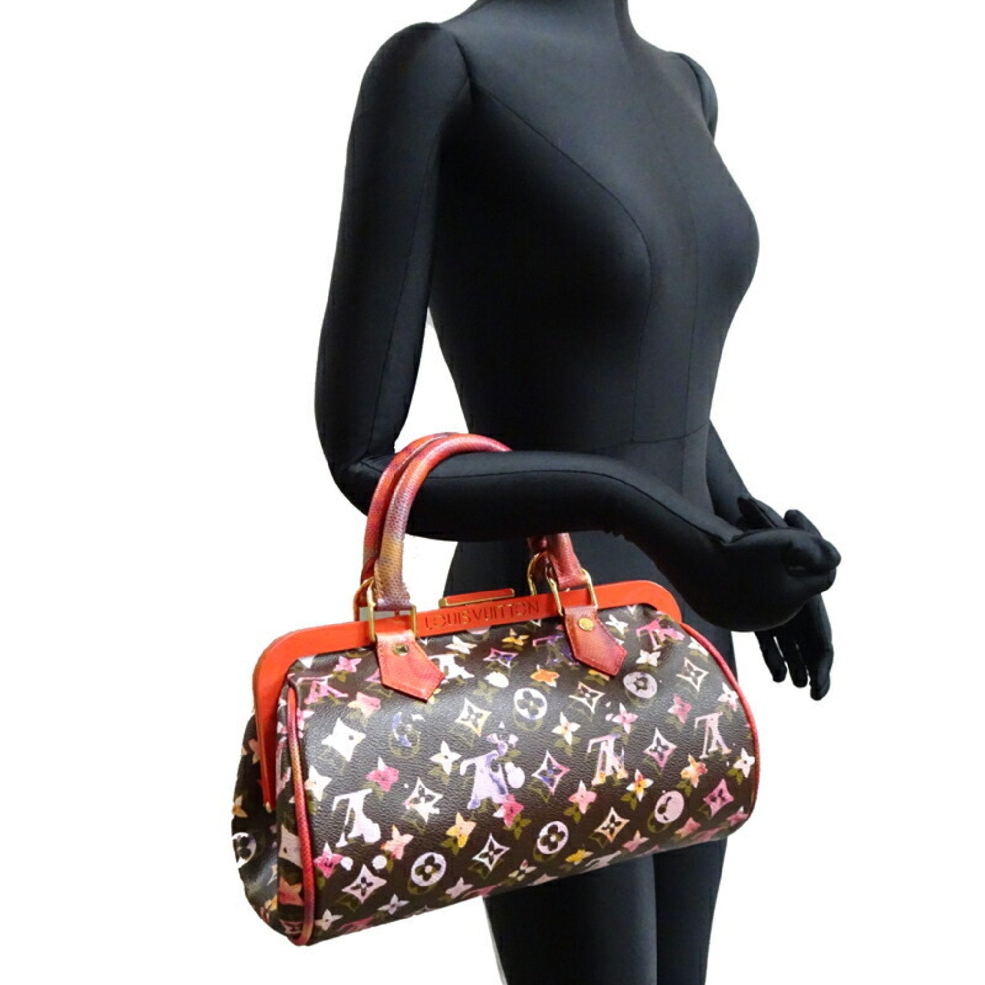 Louis Vuitton Monogram Watercolor Brown Marron Monogram Red Color Monogram Handbag