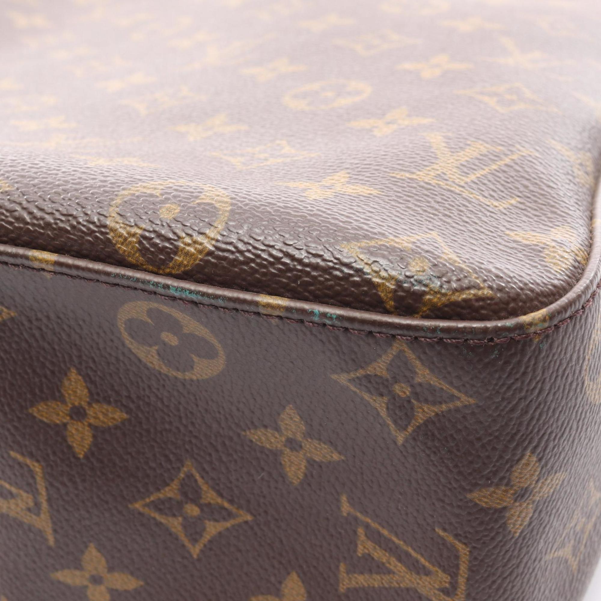 Louis Vuitton Brown Monogram Coated Canvas Leather Handbag Shoulder Bag