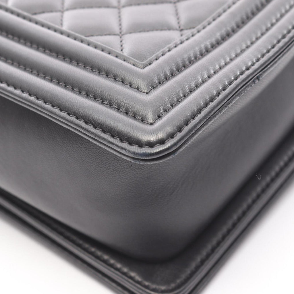 Chanel Black Leather Handbag Shoulder Bag