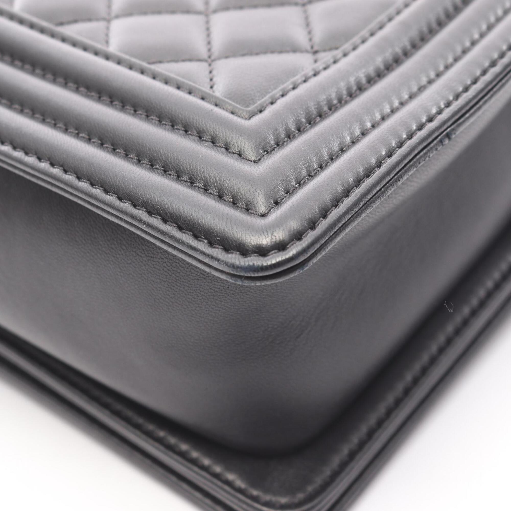 Chanel Black Leather Handbag Shoulder Bag