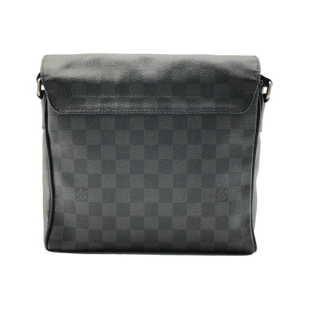 Louis Vuitton Dark Gray Graphite Coated Canvas Shoulder Bag