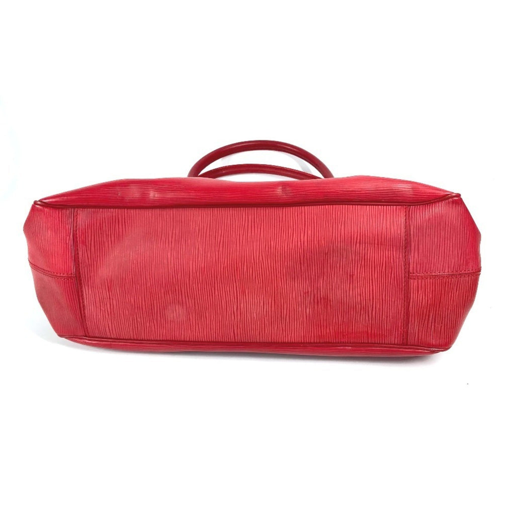 Louis Vuitton Red Color Epi Leather Handbag Shoulder Bag Tote Bag