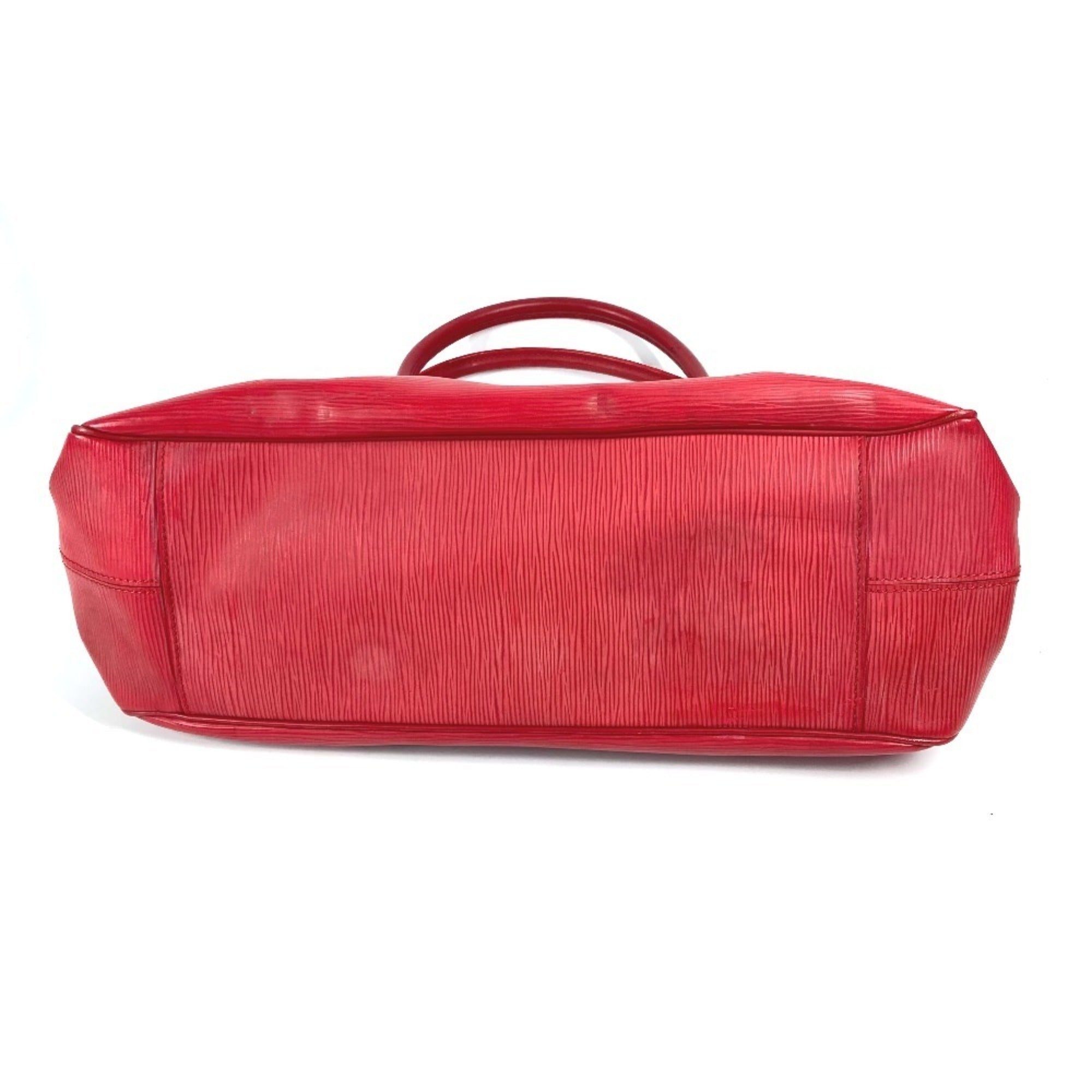 Louis Vuitton Red Color Epi Leather Handbag Shoulder Bag Tote Bag
