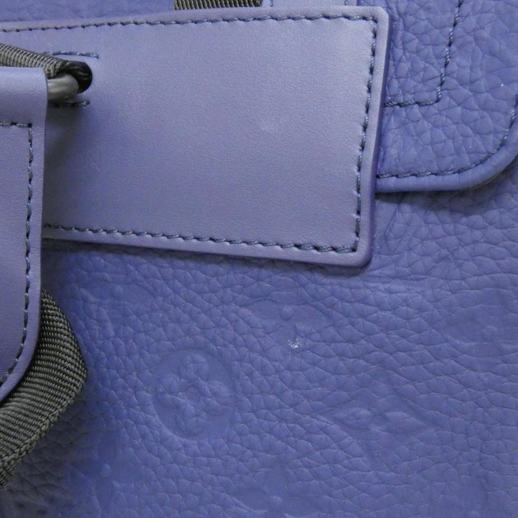 Louis Vuitton Black Blue Leather Backpack