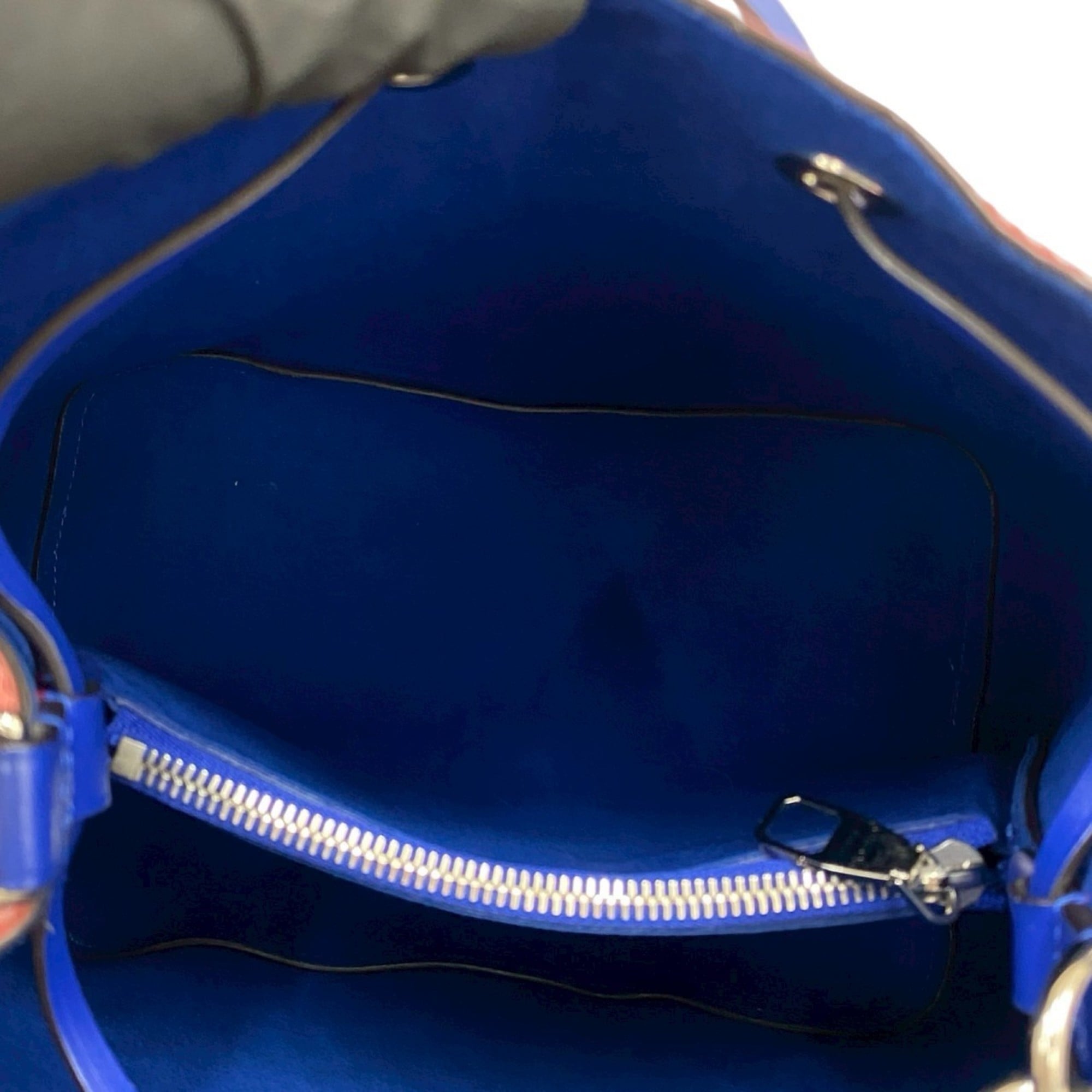 Louis Vuitton Blue Red Color Leather Handbag Shoulder Bag