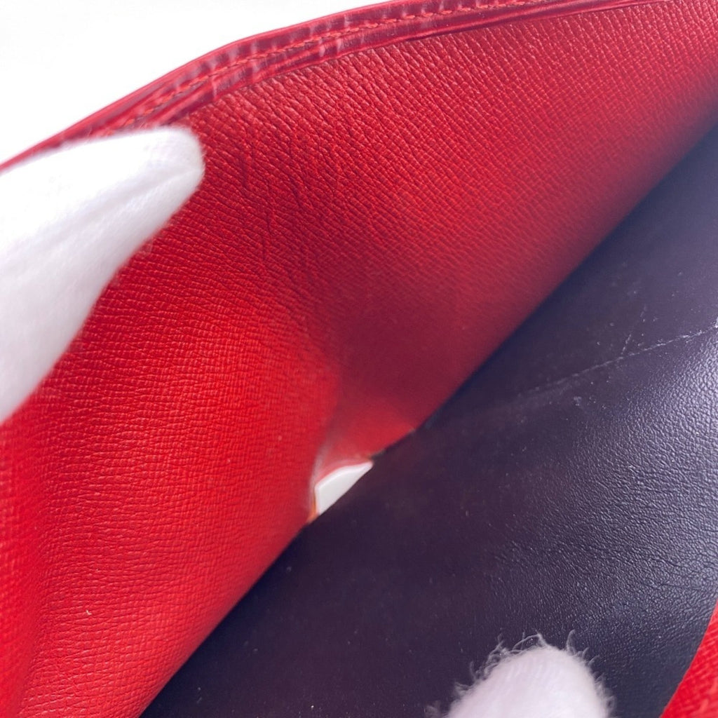 Louis Vuitton Castilian Red Red Color Leather Wallet
