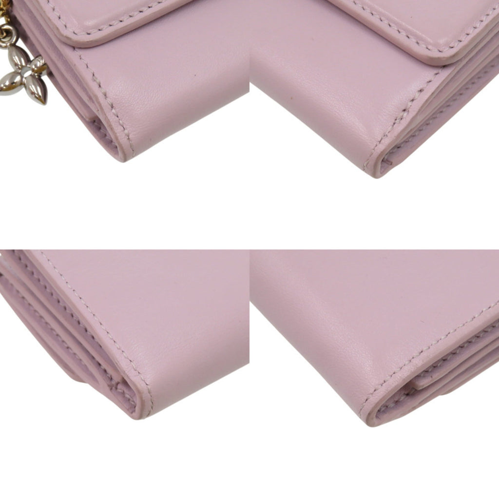 Louis Vuitton Purple Leather Wallet (Tri-Fold)