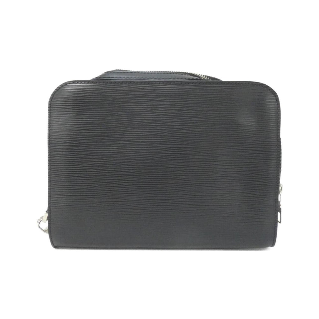 Louis Vuitton Black Leather Clutch Bag