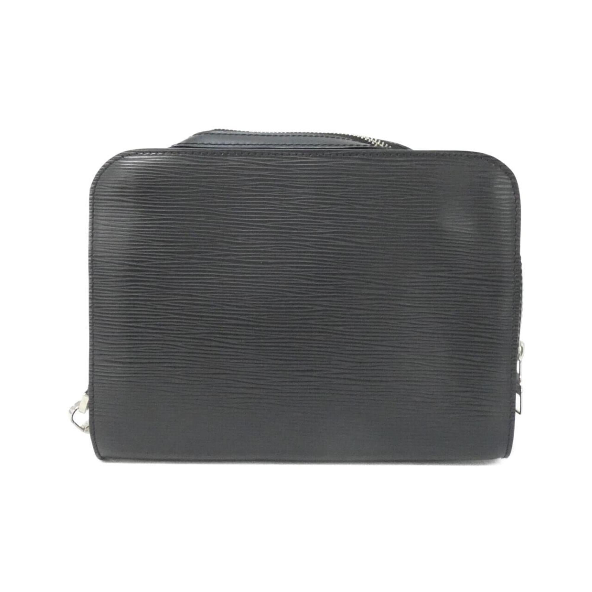 Louis Vuitton Black Leather Clutch Bag