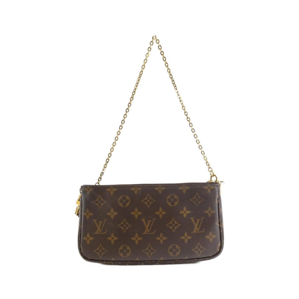 Louis Vuitton Khaki Marron Coated Canvas Pochette Pouch Shoulder Bag