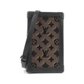 Louis Vuitton Black Brown Marron Coated Canvas Shoulder Bag