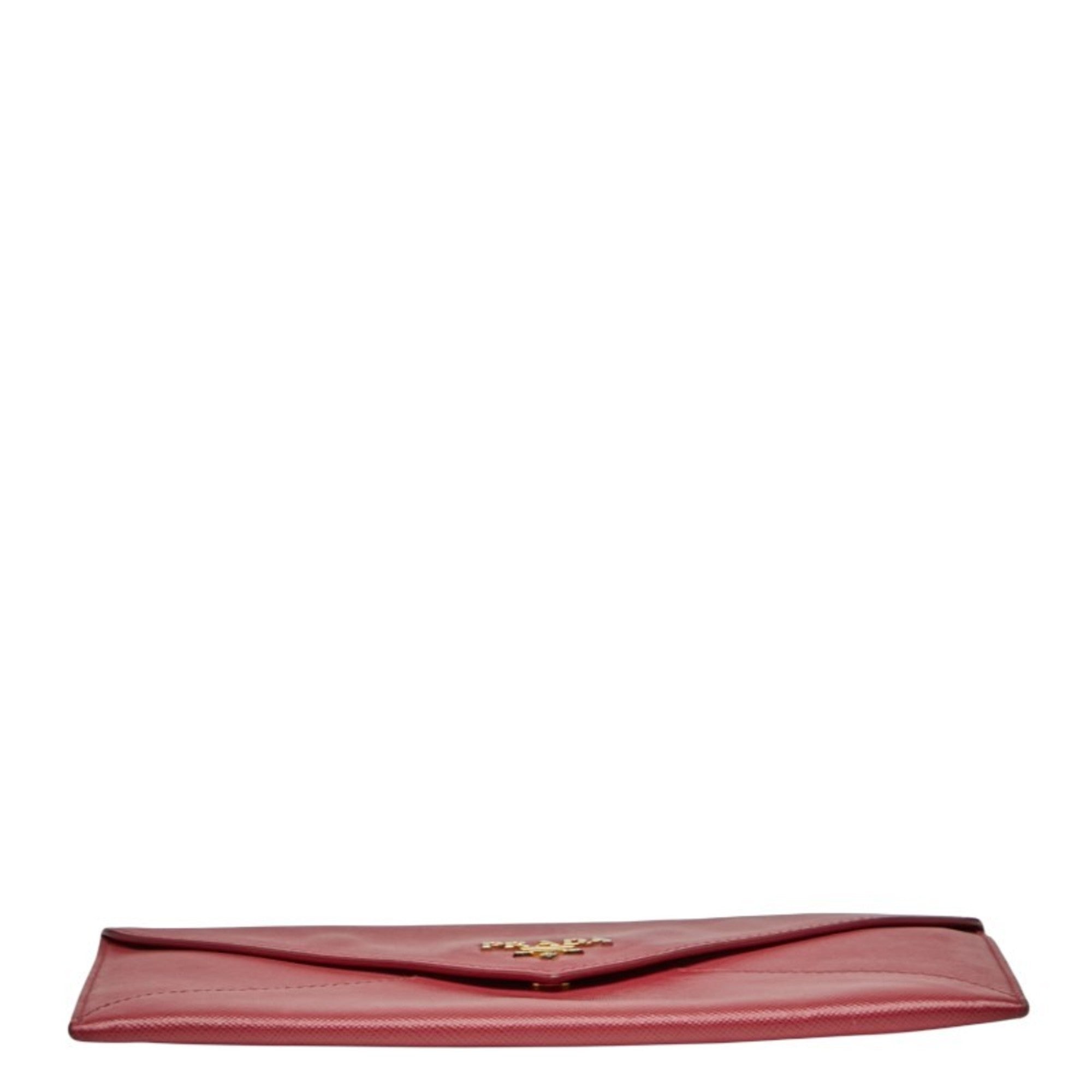 Prada Pink Leather Long Wallet (Bi-Fold)
