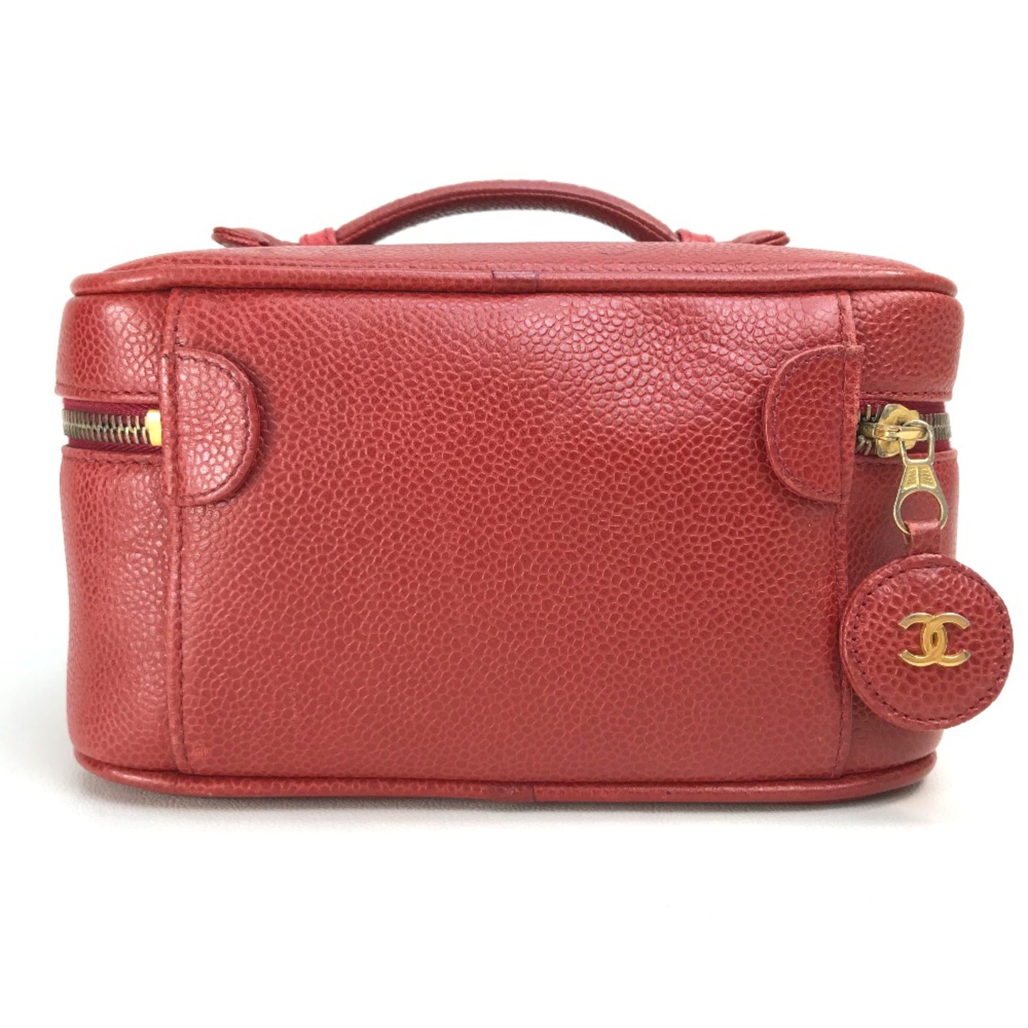 Chanel Red Leather Handbag