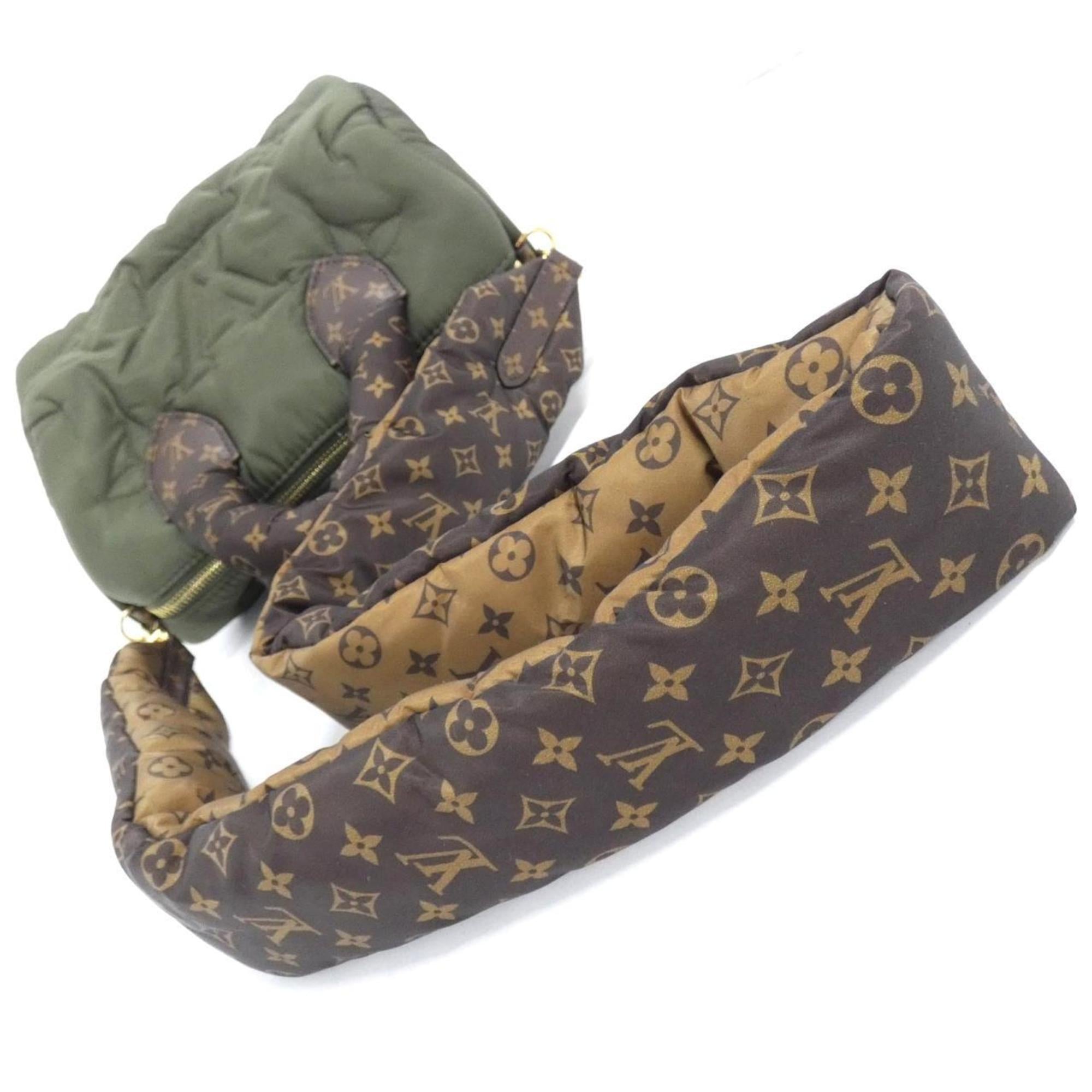 Louis Vuitton Khaki Nylon Boston Bag