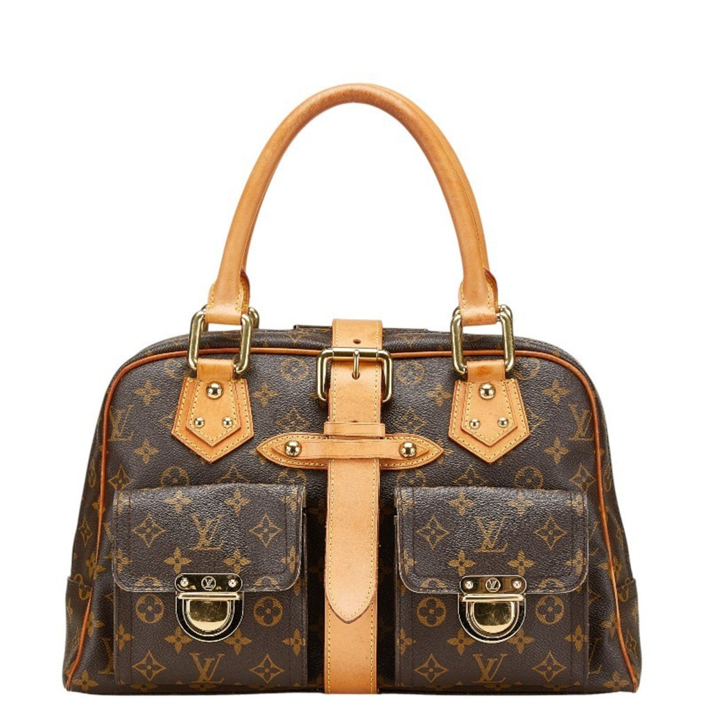 Louis Vuitton Brown Pvc Leather Boston Bag Handbag