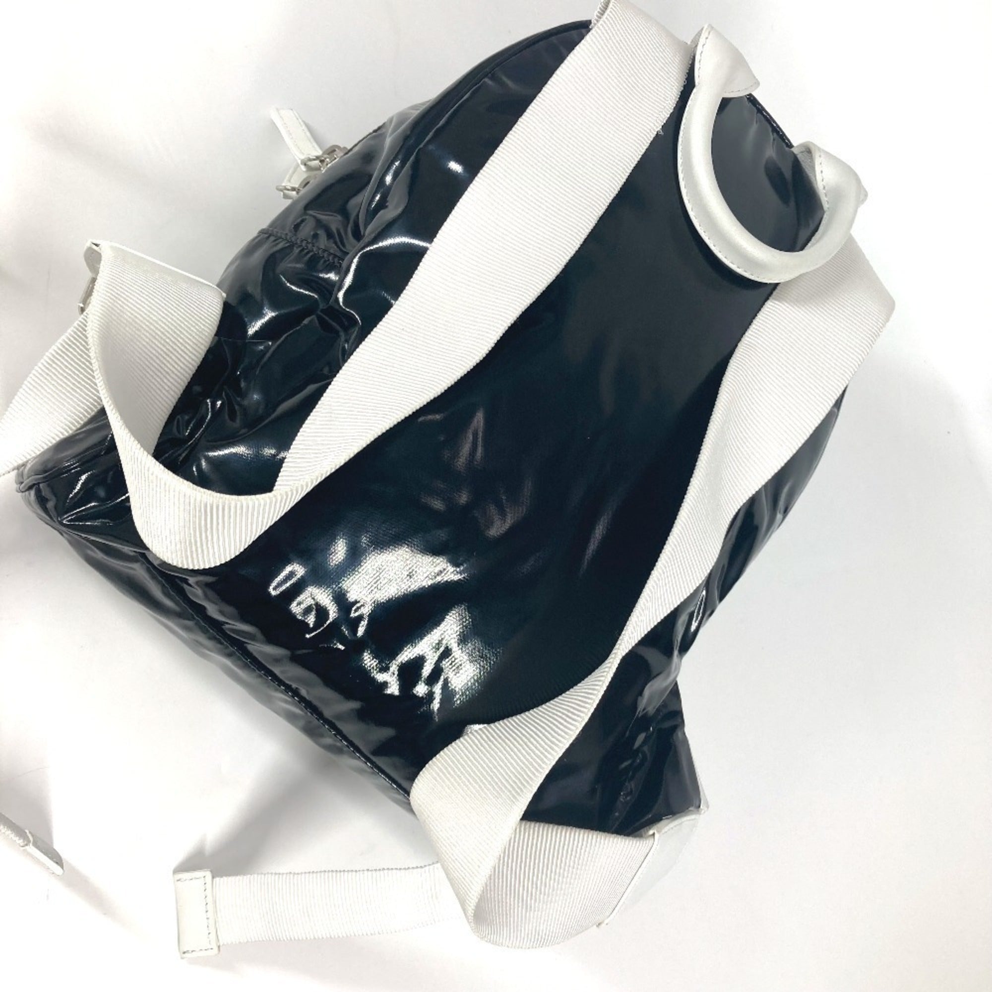 Chanel Black White Pvc Backpack