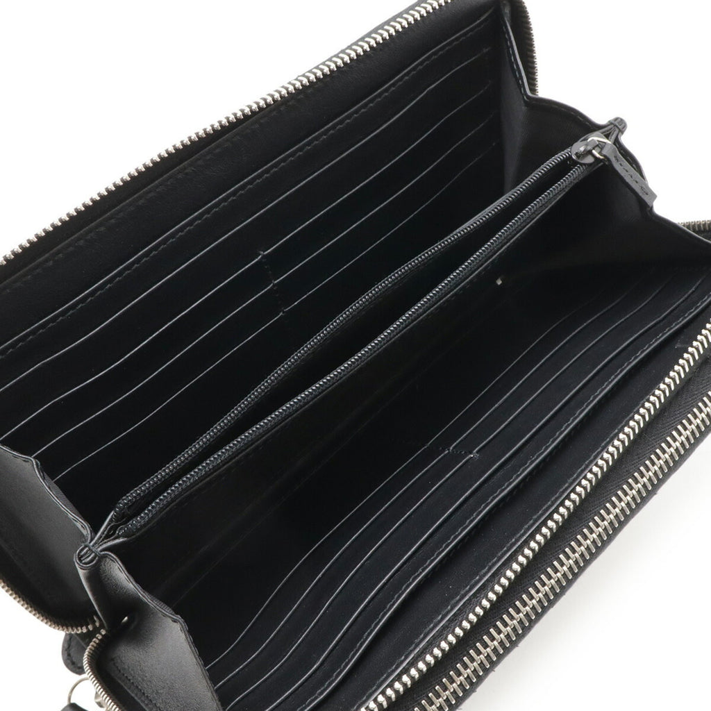 Gucci Black Leather Long Wallet (Bi-Fold) (Pre-Owned)