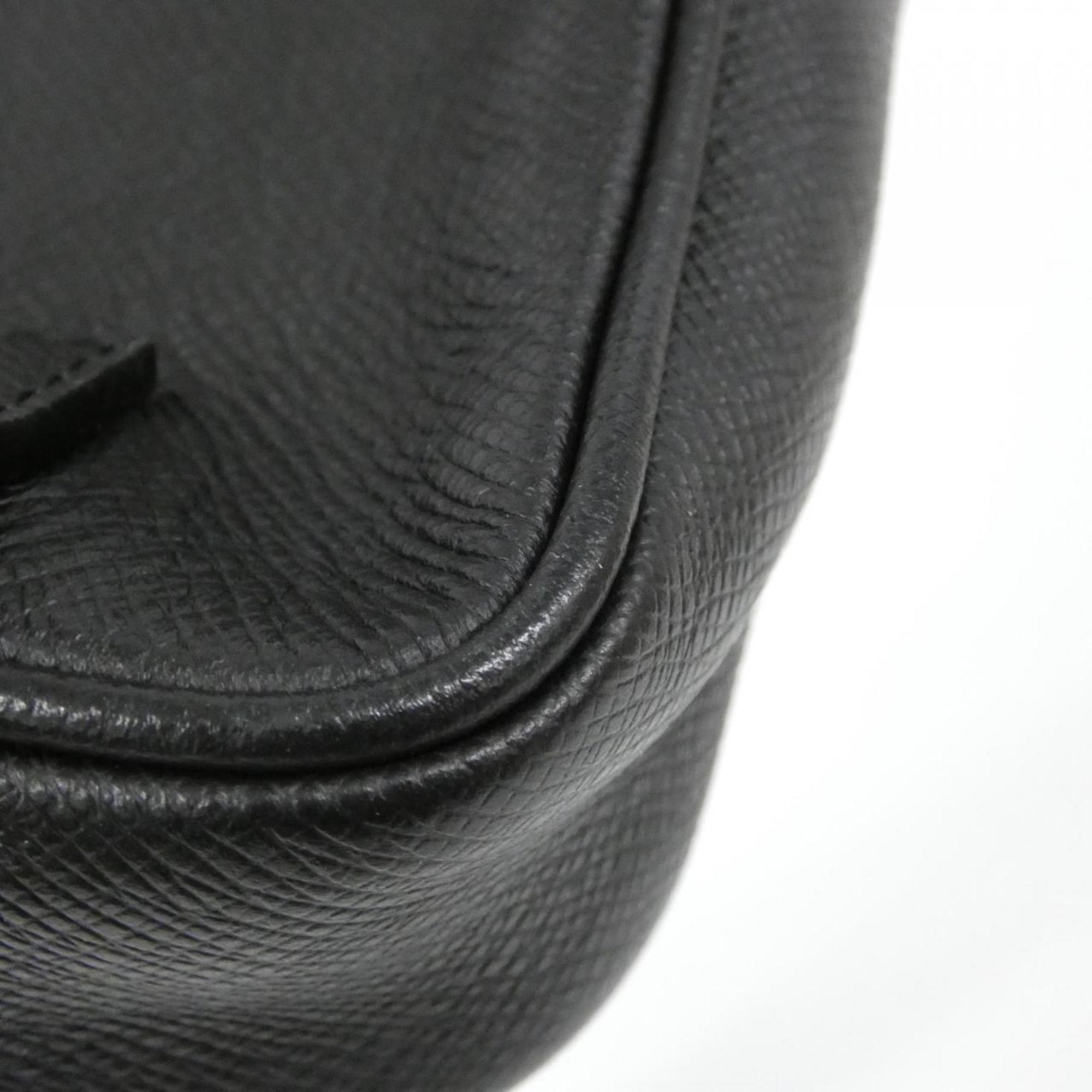 Louis Vuitton Black Leather Shoulder Bag