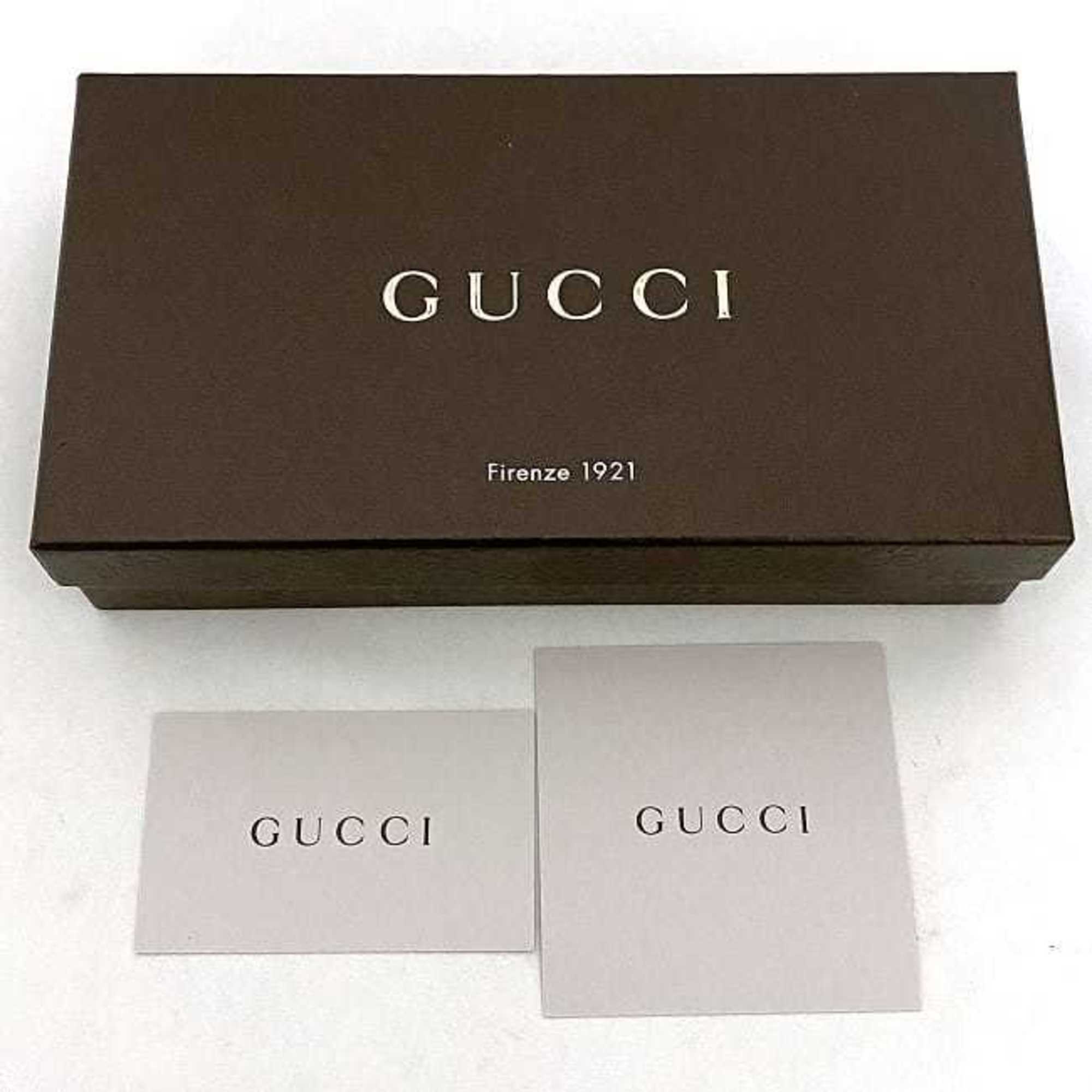 Gucci Pink Beige Leather Long Wallet (Bi-Fold) (Pre-Owned)