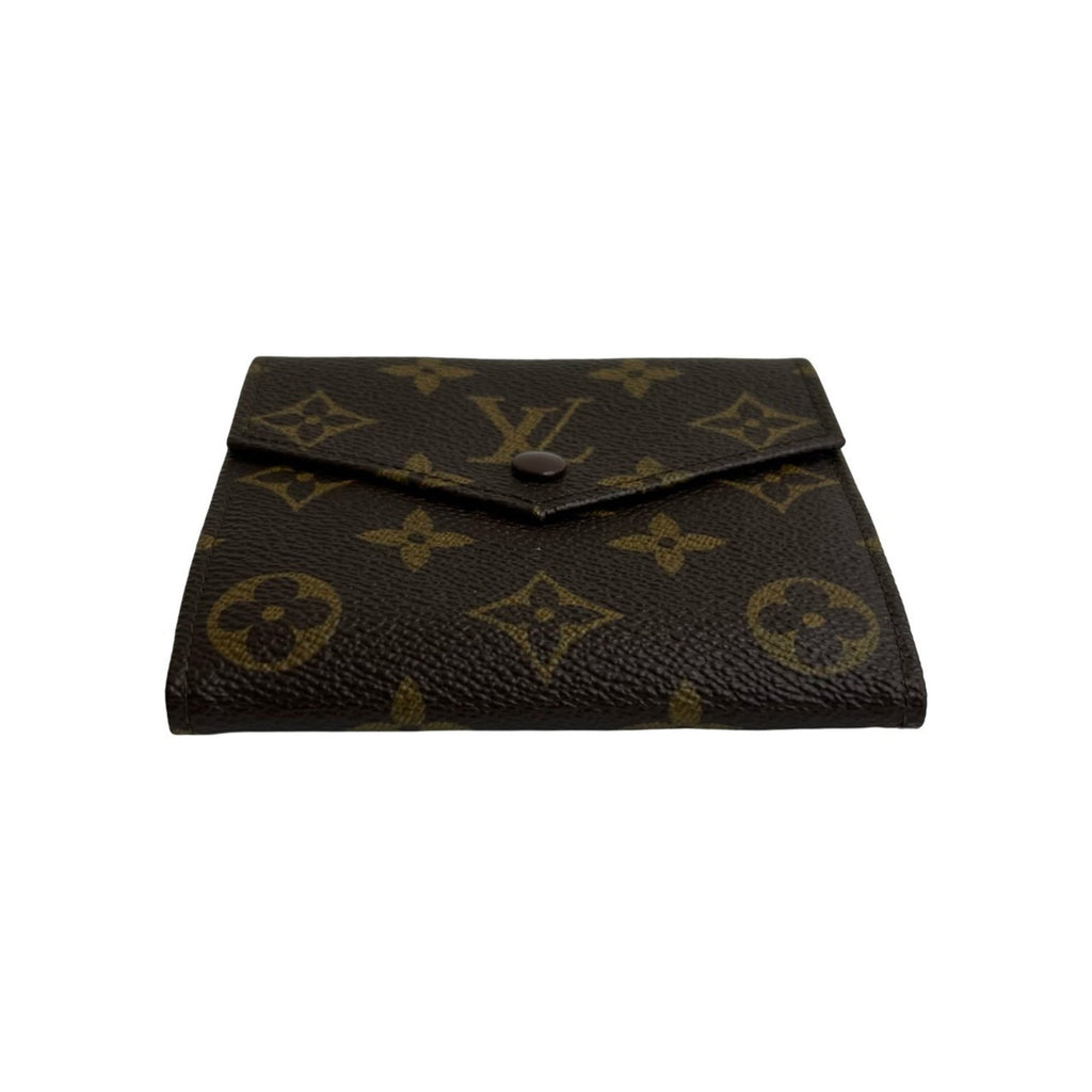 Louis Vuitton Brown Leather Pvc Wallet (Tri-Fold)