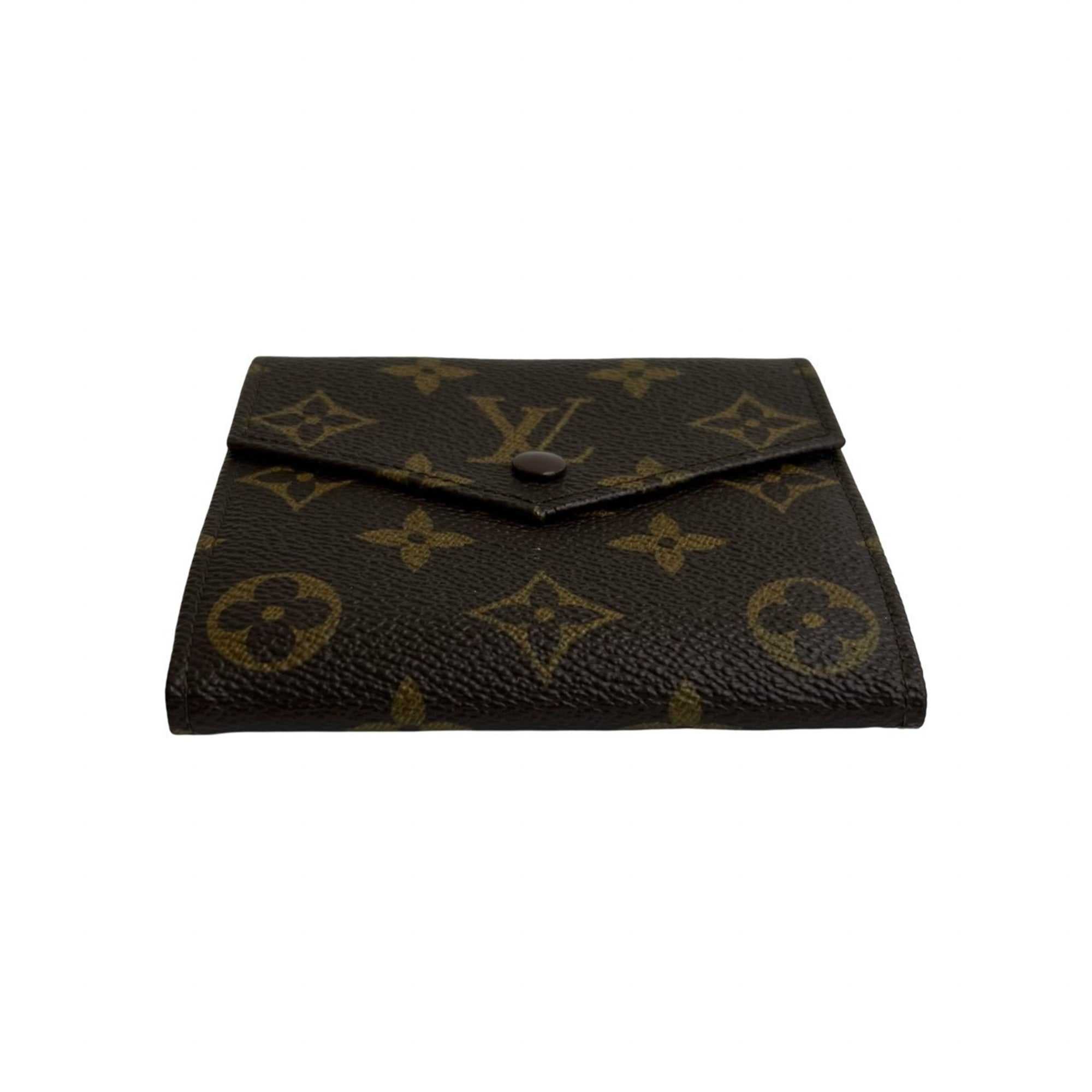 Louis Vuitton Brown Leather Pvc Wallet (Tri-Fold)
