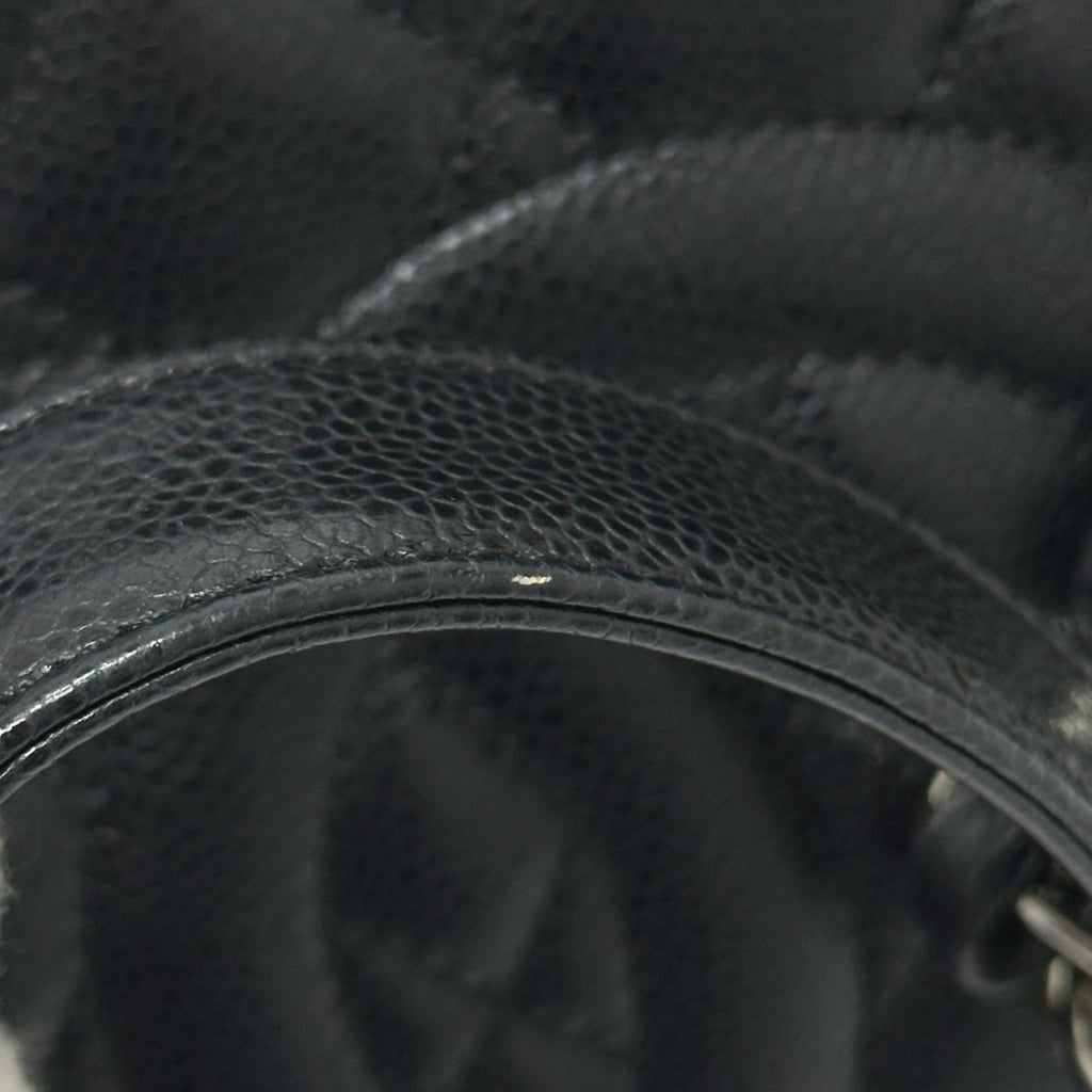 Chanel Black Grained Calfskin Handbag Tote Bag