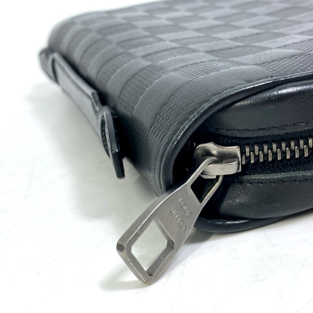 Louis Vuitton Black Noir Damier Infini Leather Coin Purse/Coin Case