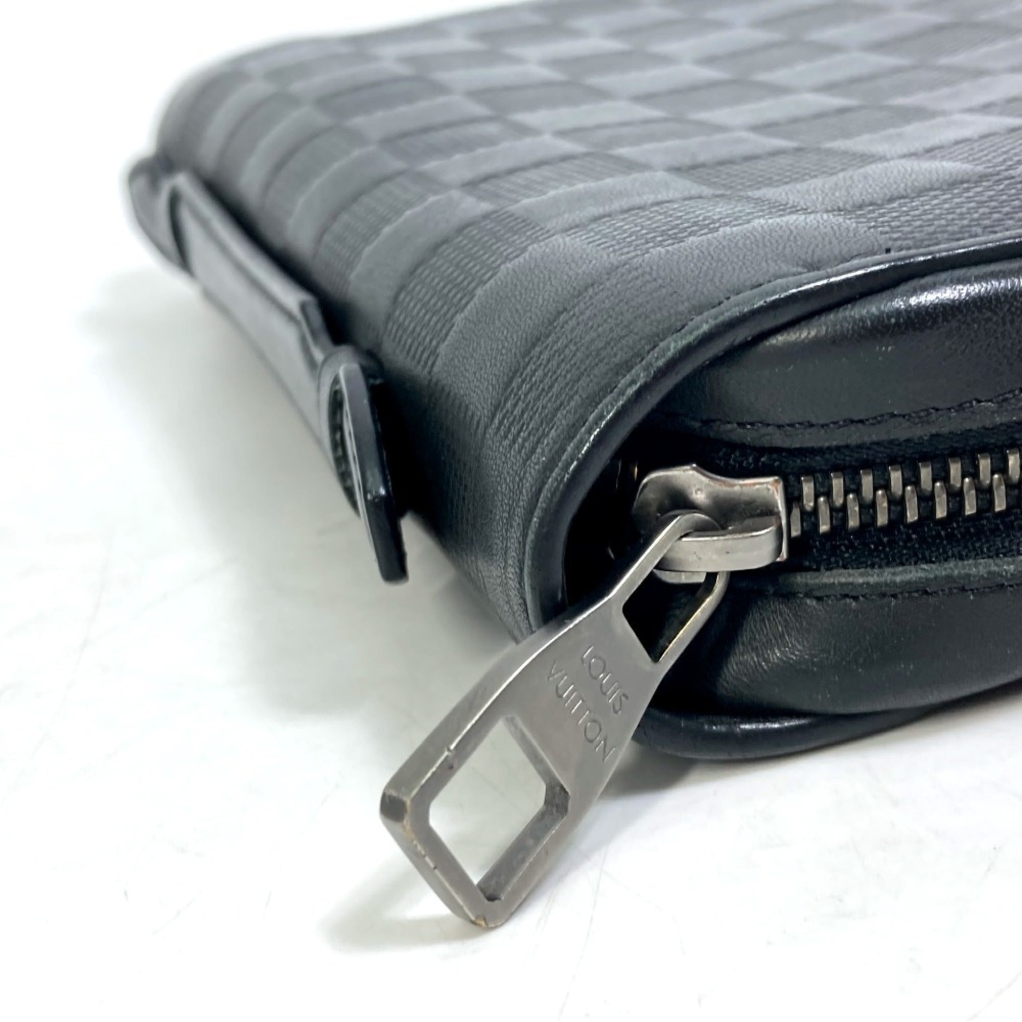 Louis Vuitton Black Noir Damier Infini Leather Coin Purse/Coin Case